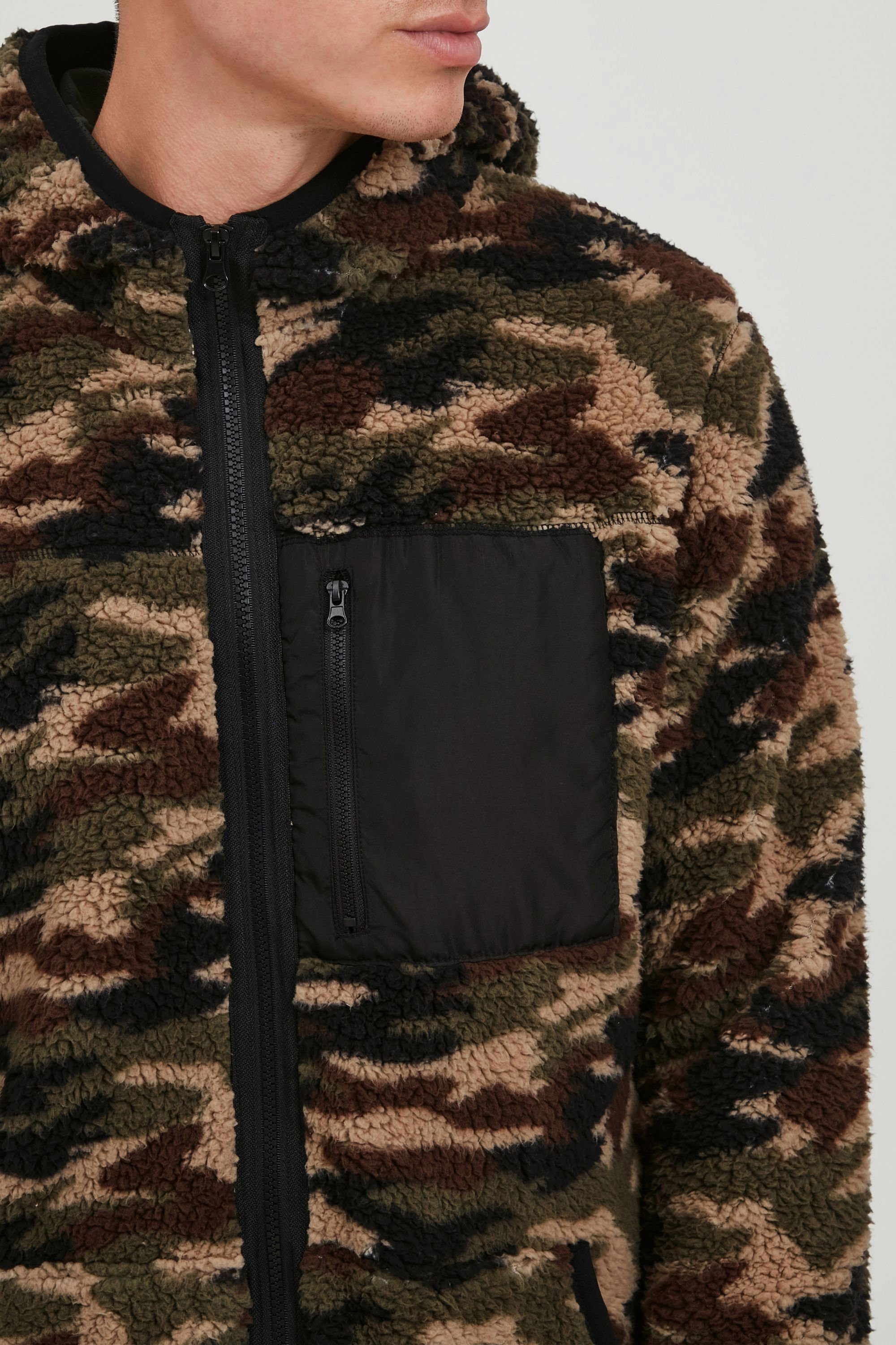 (700094) Teddy Camouflage Zip-Jacke Fleece / !Solid SDLuka Kurzjacke