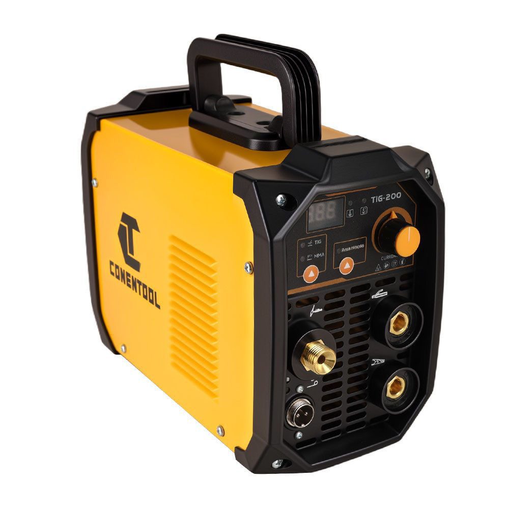 CONENTOOL Elektroschweißgerät 2-in-1 MMA TIG, 10,00 - 200,00 A, Elektrodenhalter, Fülldraht, Schweißbürste