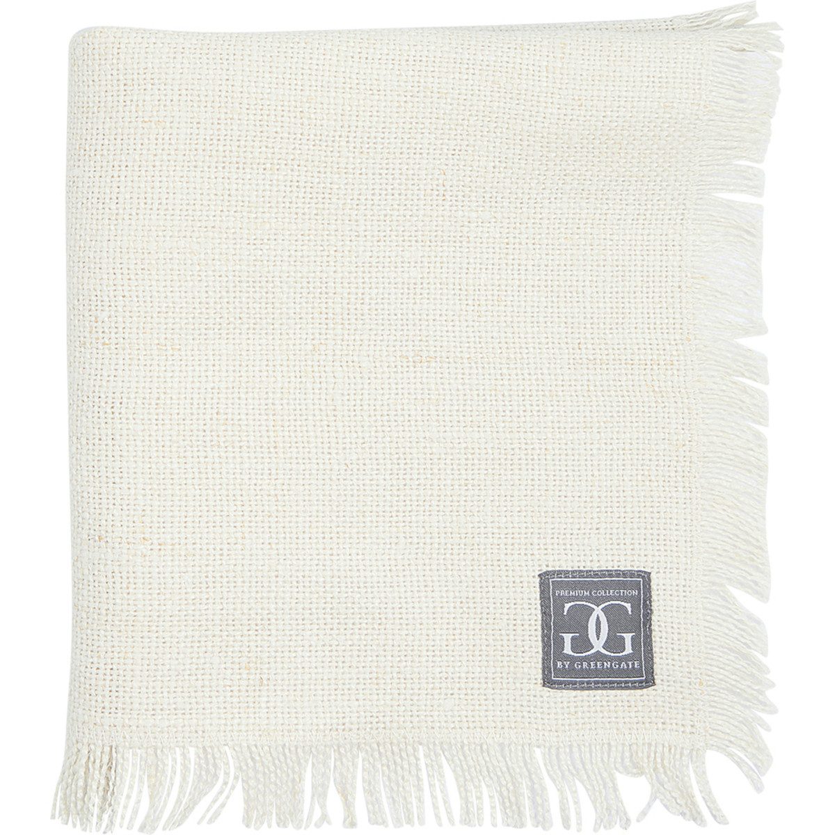 Greengate Stoffserviette Leinen Serviette off white 40x40cm