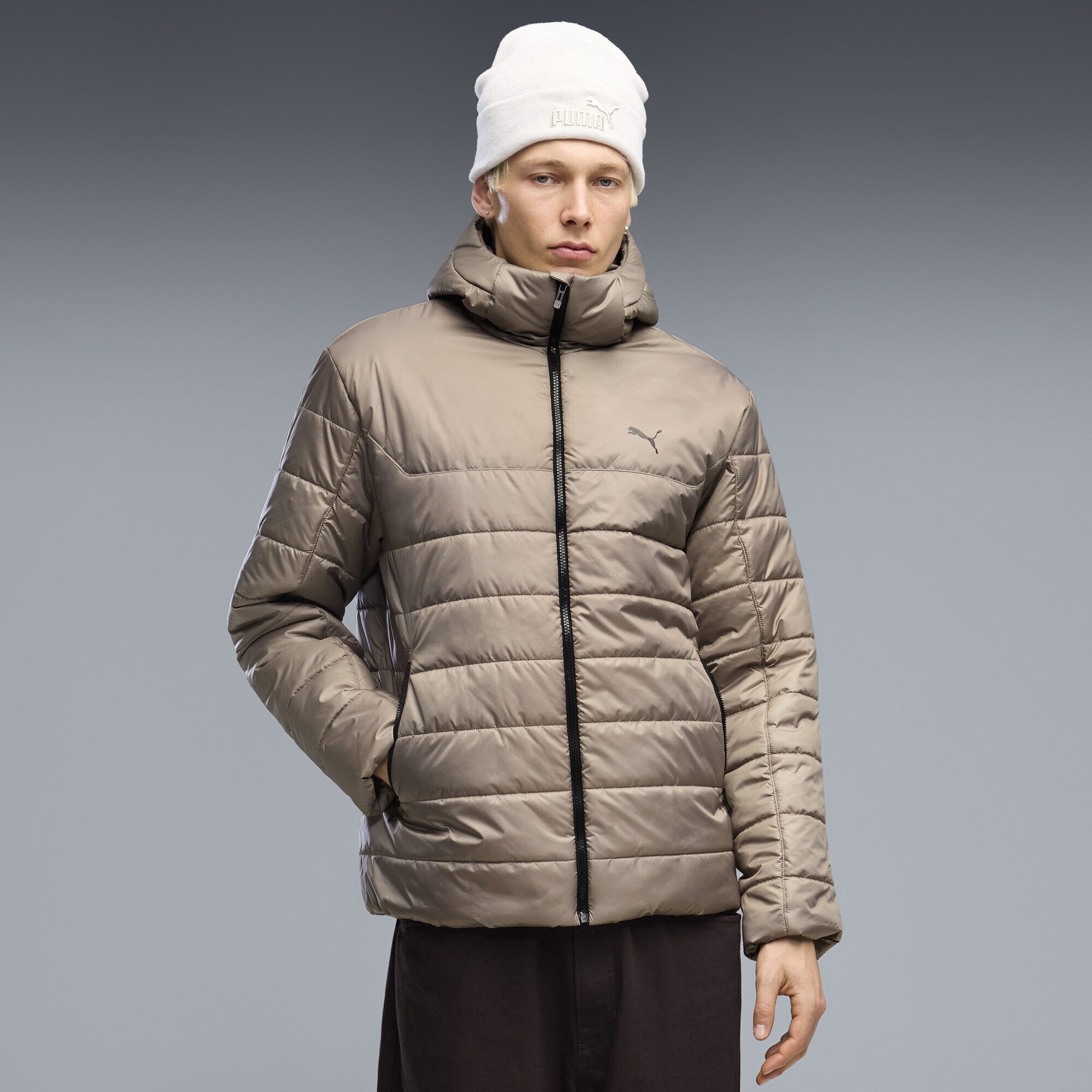 PUMA Winterjacke Essentials Wattierte Kapuzenjacke Herren