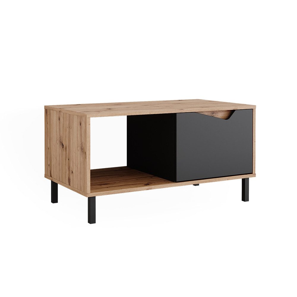 Vicco Couchtisch Marelle, Anthrazit/Artisan, 90 x 50 cm mit 1 Tür (1-St)