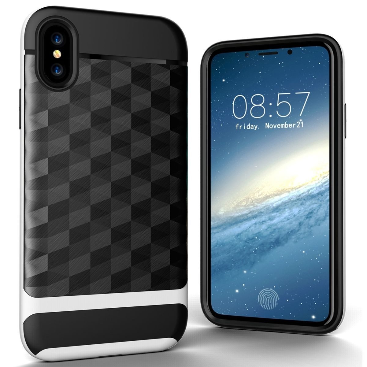 König Design Handyhülle Apple iPhone XS, Apple iPhone XS Handyhülle Backcover Weiß