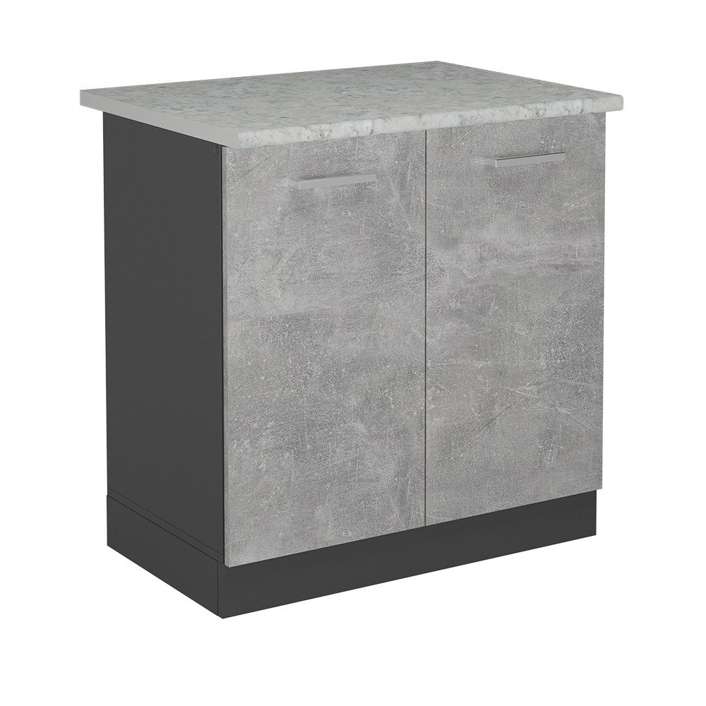 Vicco Spülenunterschrank R-Line, Beton/Anthrazit, 80 cm günstig online kaufen