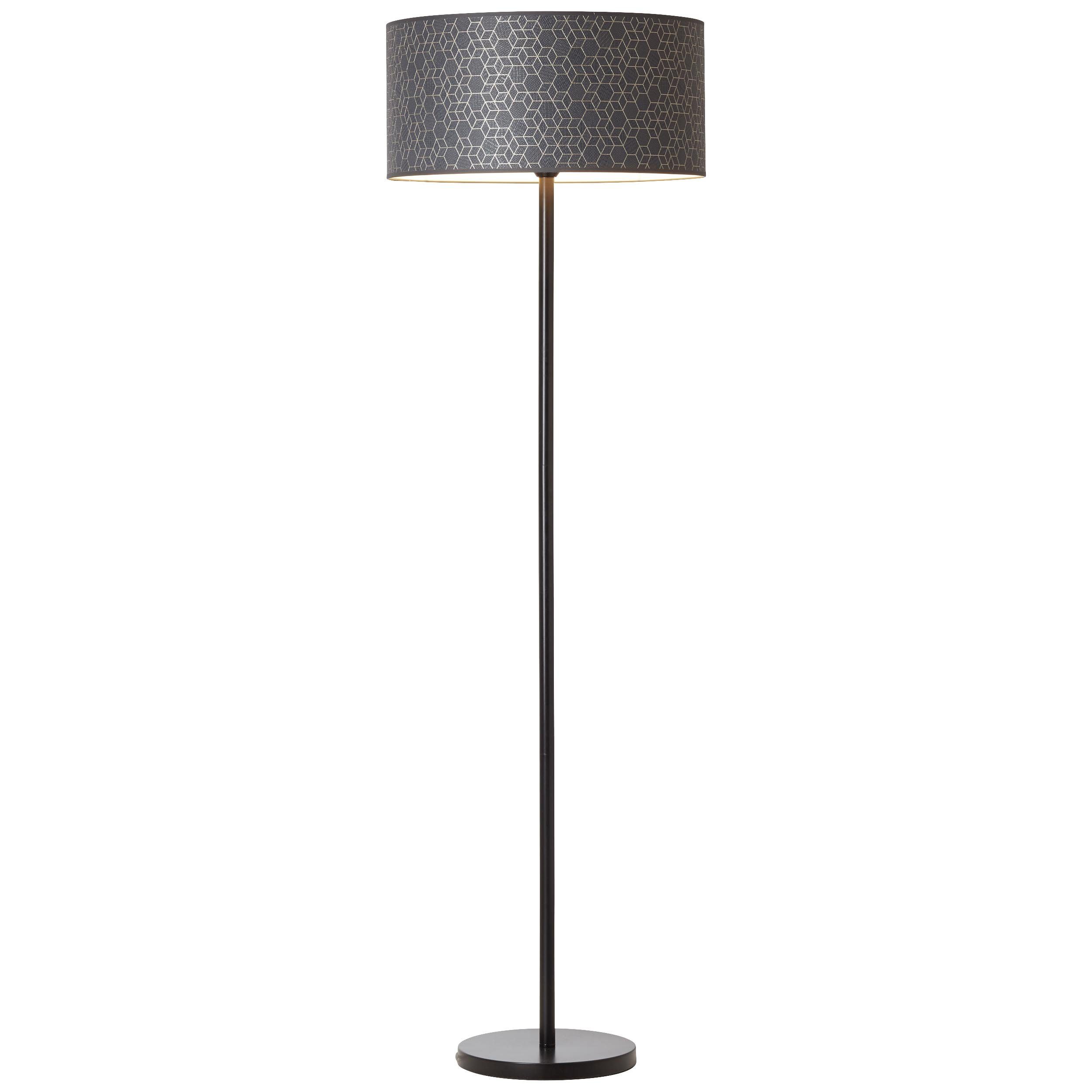 Brilliant E27, Metall/Textil, Leuchtmittel, ohne cm Ø Galance, 164,5 schwarz 50 Höhe, cm, Stehlampe