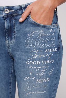 SOCCX Jeansshorts mit Turn-Up Saum