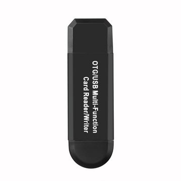 GelldG Speicherkartenleser SD Kartenleser, 3-in-1 Stecker mit USB A/USB C/Micro USB