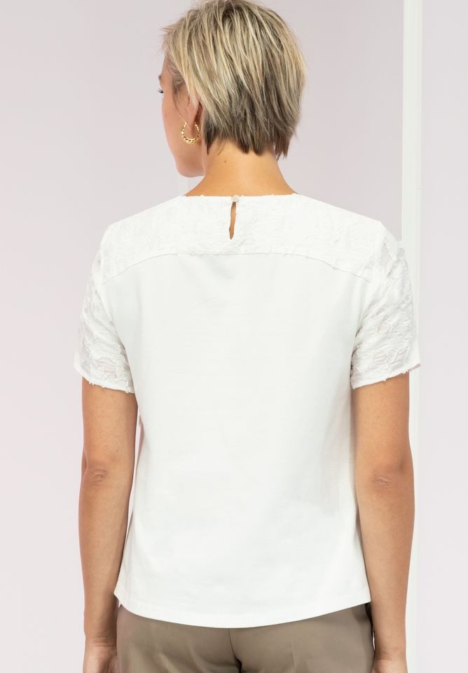 bianca Kurzarmshirt –Kurzarm-Shirtbluse mit Satindetail Seitenschlitze, günstig online kaufen