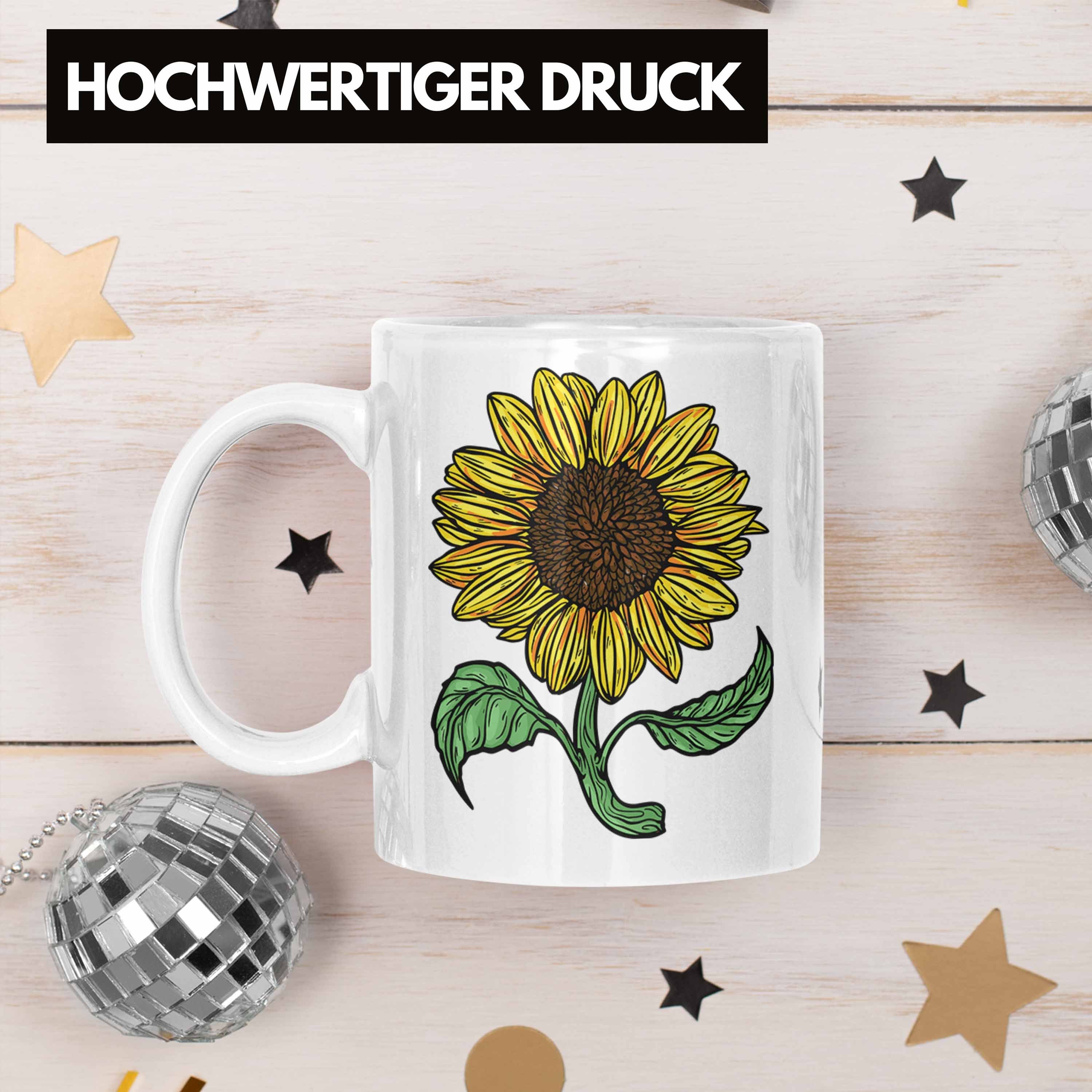 Sonnenblumenliebhaber Geschenk für Lustige Sonnenblume Trendation Tasse Weiss Tasse