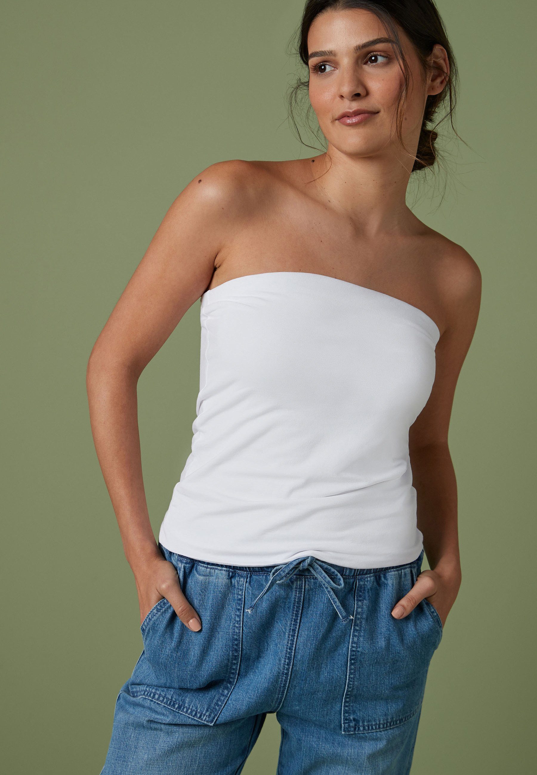 Next Bandeautop Azteken-Print Schlauchtop mit Nackenträger (1-tlg)