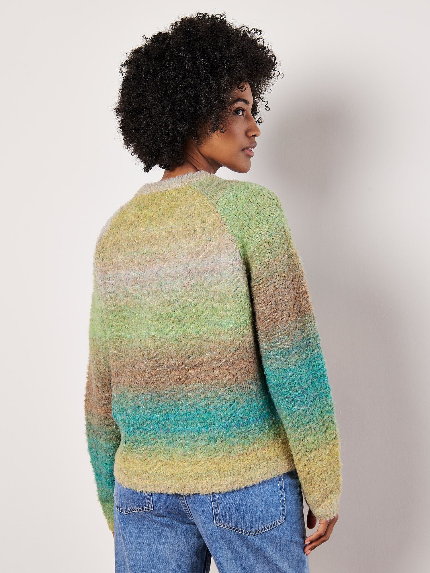 Apricot Strickpullover Bouclé-Pullover in Multicolor