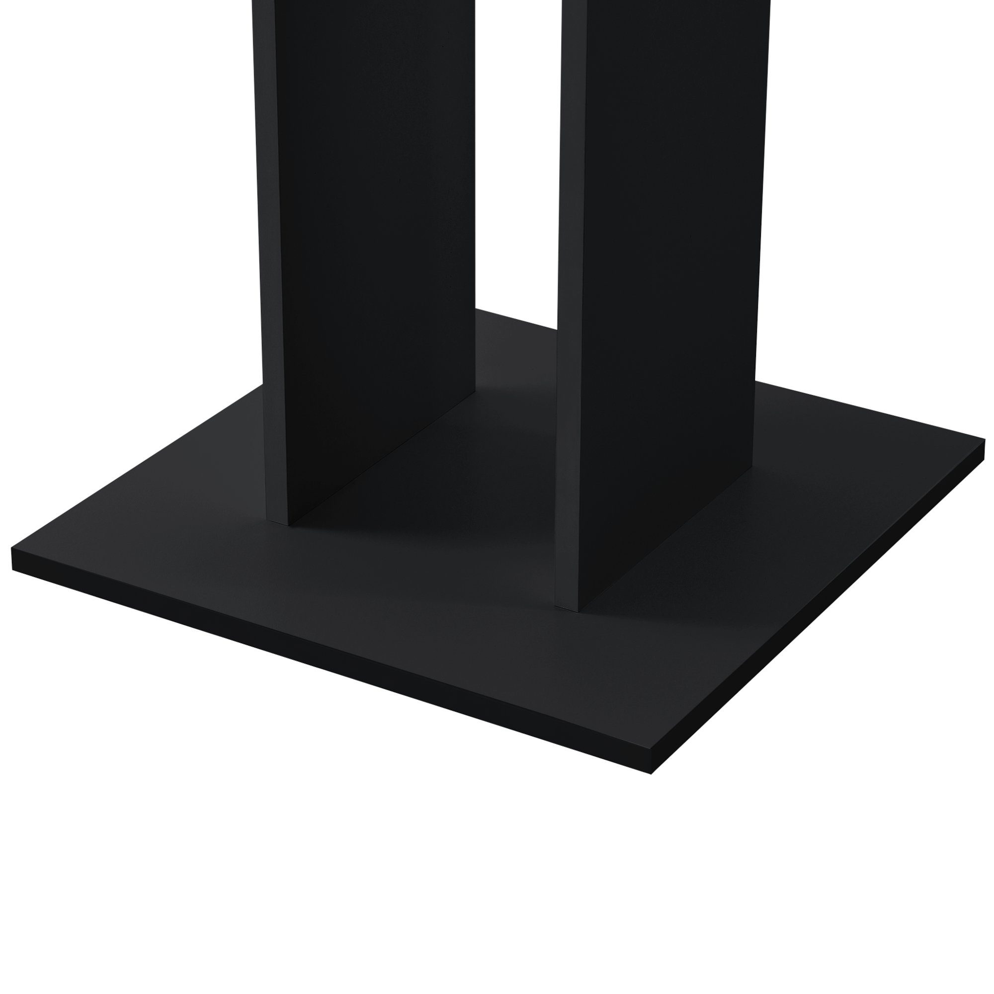 65x65x78cm schwarz/holzfarben en.casa »Lindesnes« quadratisch Küchentisch, schwarz holzfarben Säulentisch /