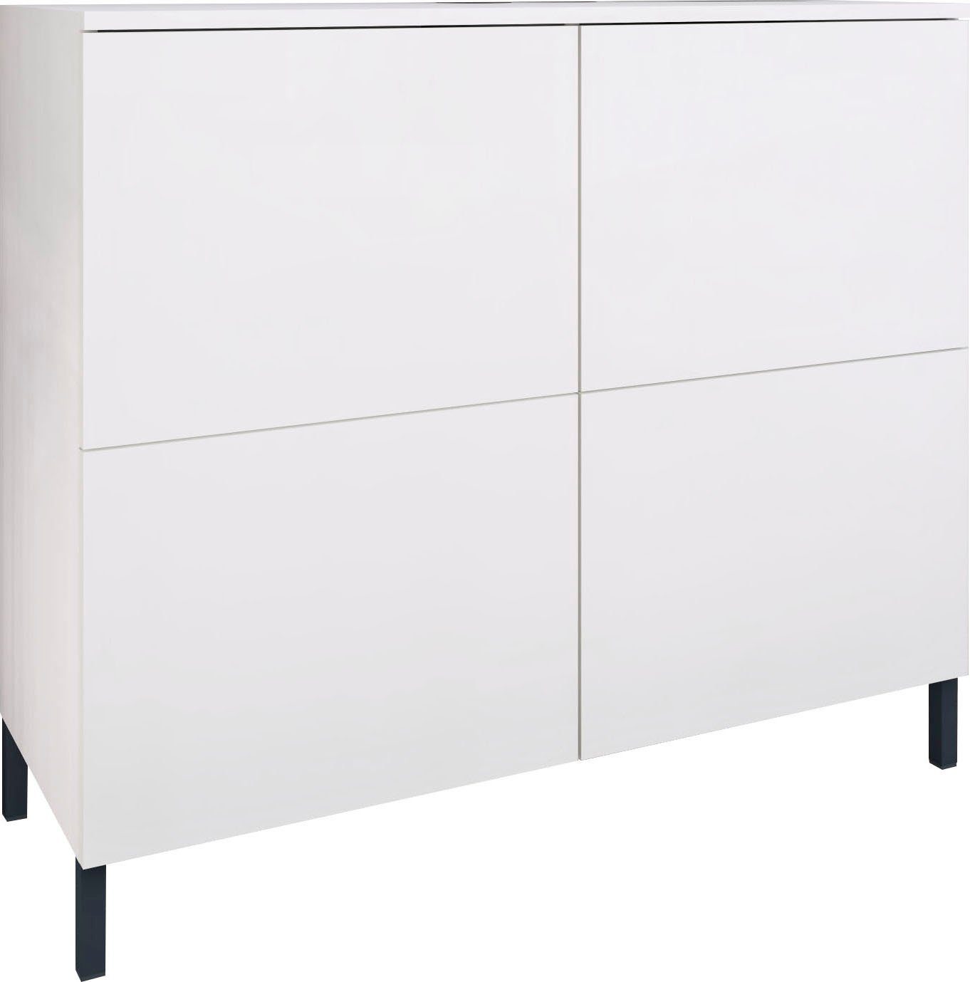 borchardt Möbel Kommode Haama, Sideboard mit Metallfüßen, Push-to-open-Technik, Breite 93 cm, Kommode, 4 Türen, 2 verstellbare Böden, Breite 93 cm