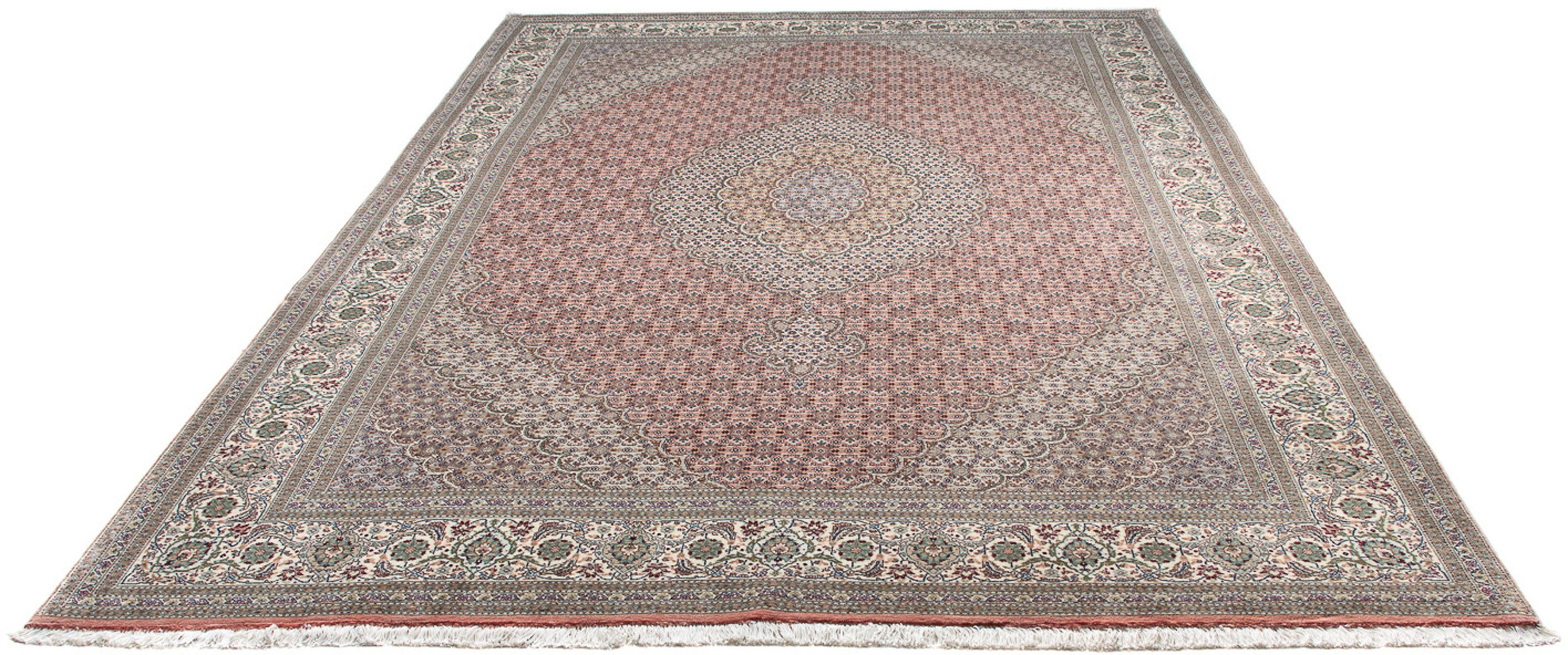 Orientteppich Perser - Täbriz - 292 x 200 cm - hellrot, morgenland, rechteckig, Höhe: 10 mm, Wohnzimmer, Handgeknüpft, Einzelstück mit Zertifikat