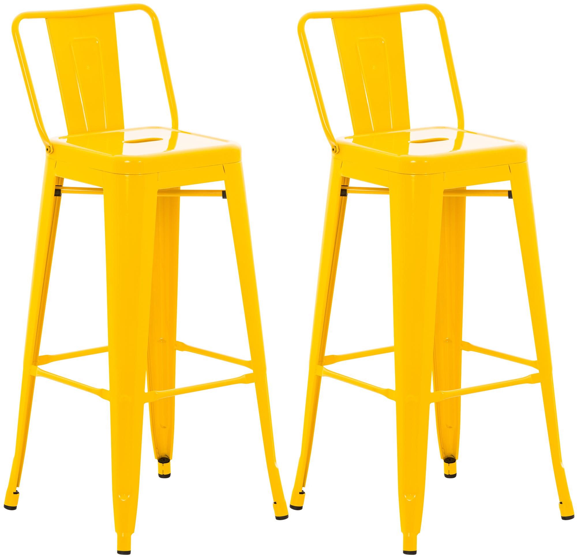 CLP Barhocker Mason (2er Set, 2 St., 2er), aus Metall mit Fußstütze