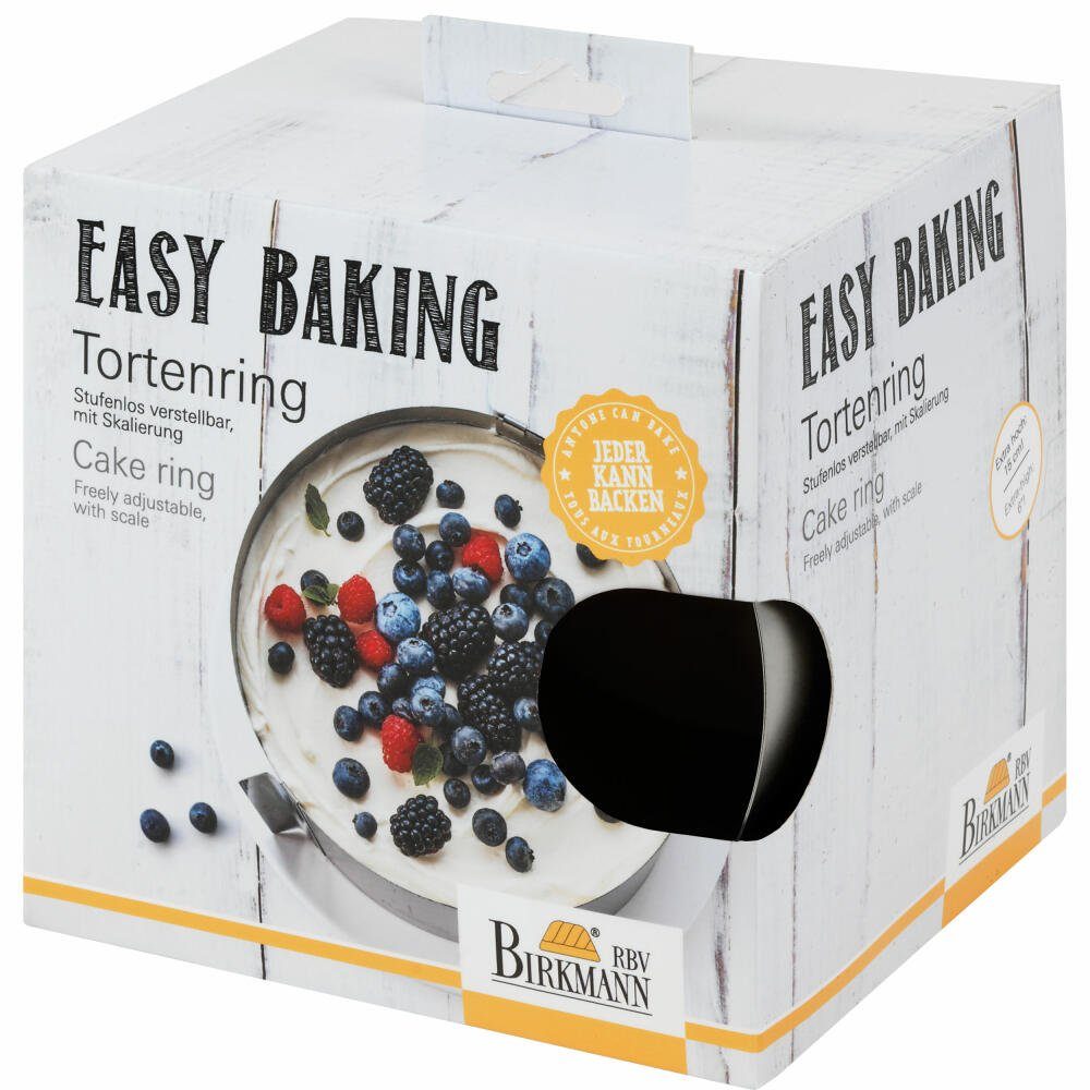 Birkmann Tortenring Easy Baking Edelstahl Extra Hoch