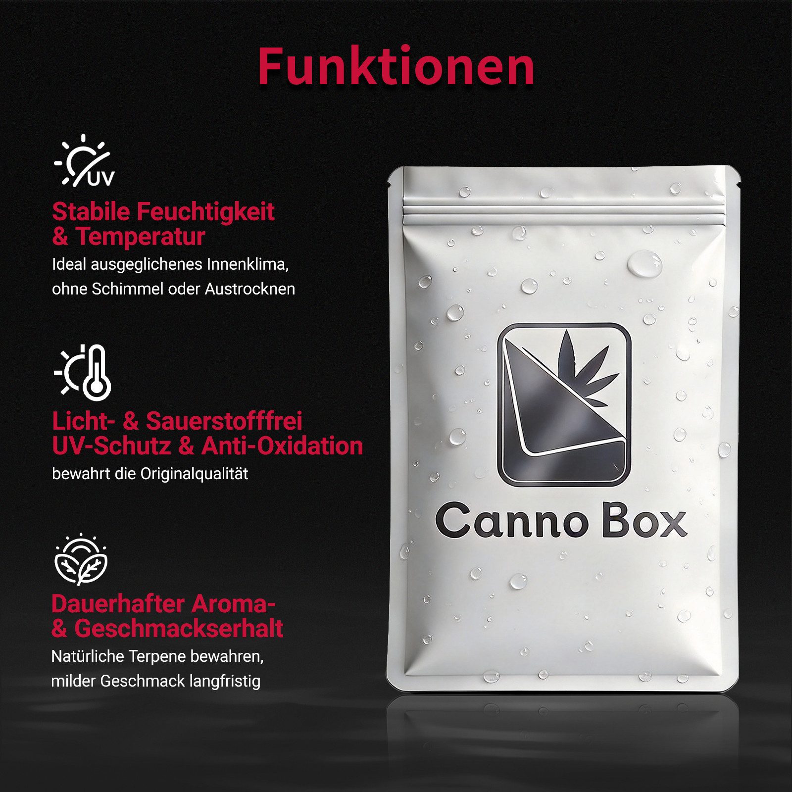 CannoBox Folienbeutel Druckverschlussbeutel Zip Bag Aufbewahrungssystem 10/50 Stück 140 µm, 5 verschiedene Größe, Stärke 140 mµ, Unsichtbar, Unsichtbar, Mylar