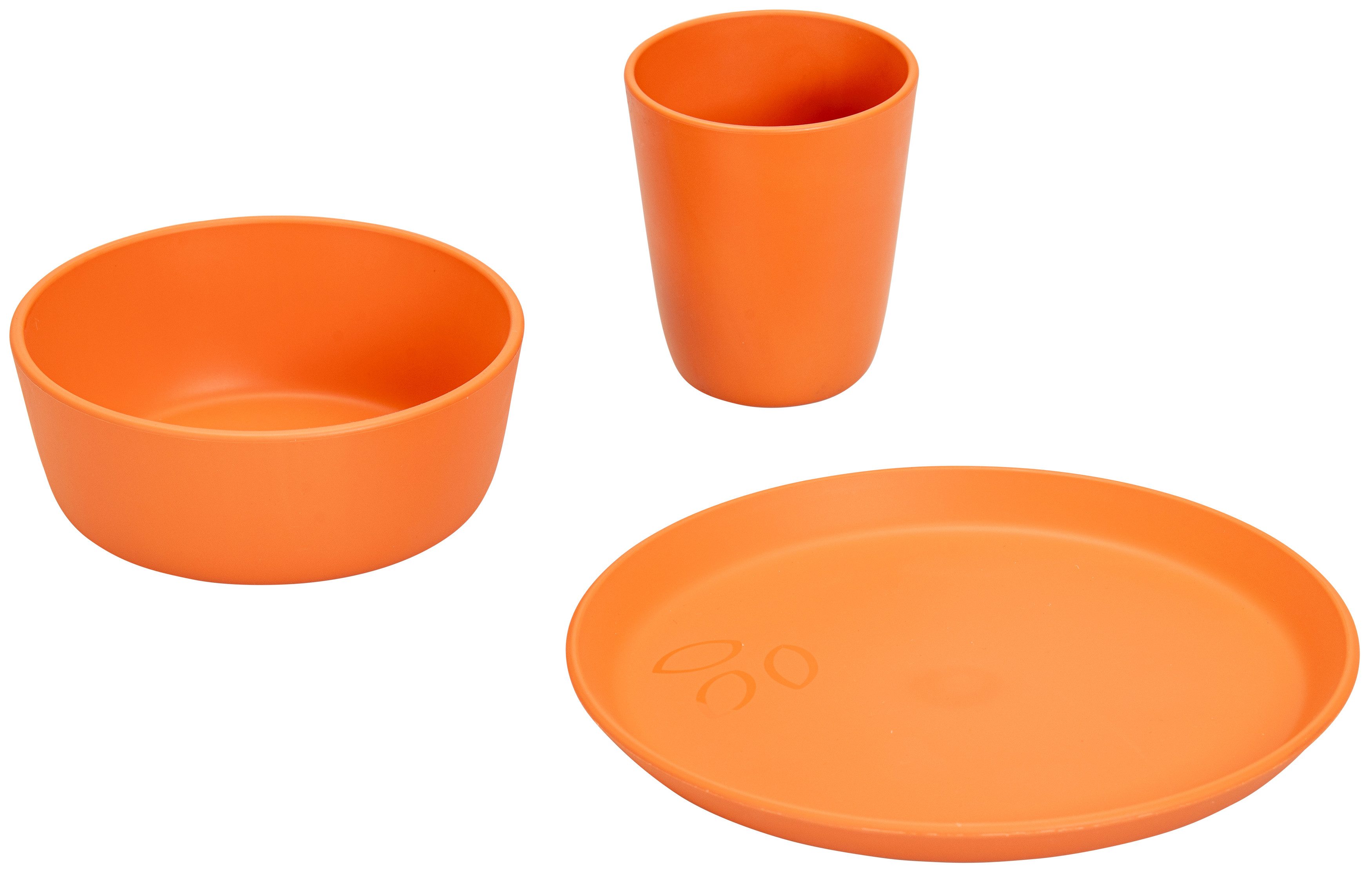 Betzold Geschirr-Set Geschirr-Set 3-tlg - Bescher, Schüssel, Teller, Biokunststoff