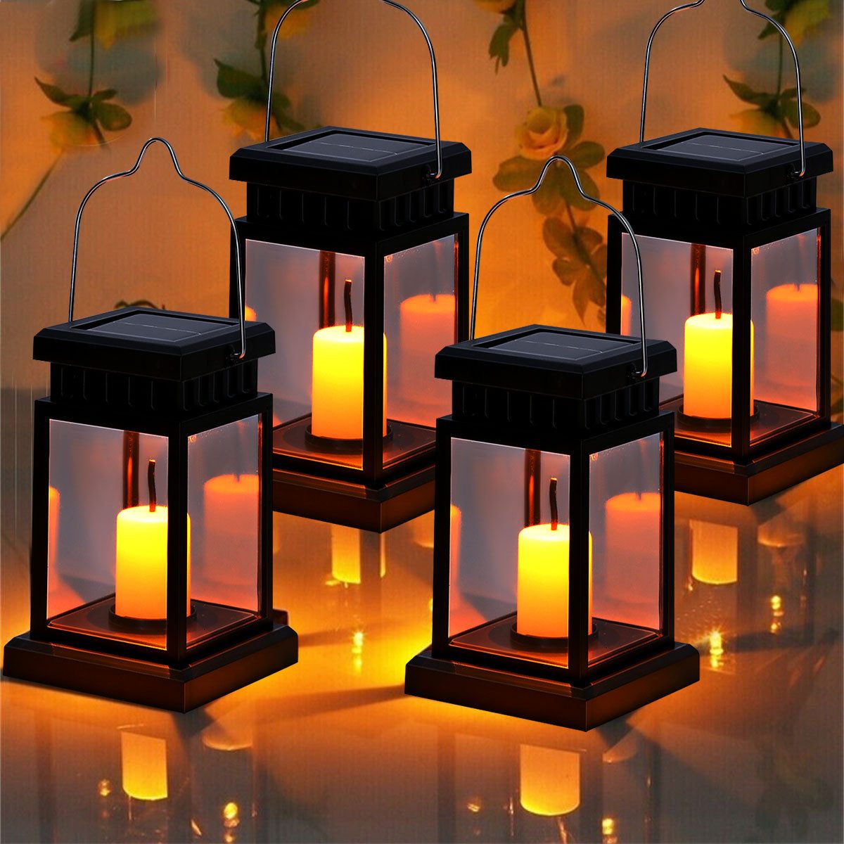 oyajia LED Solarleuchte 2/4x Solarlampen für Außen, Retro günstig online kaufen
