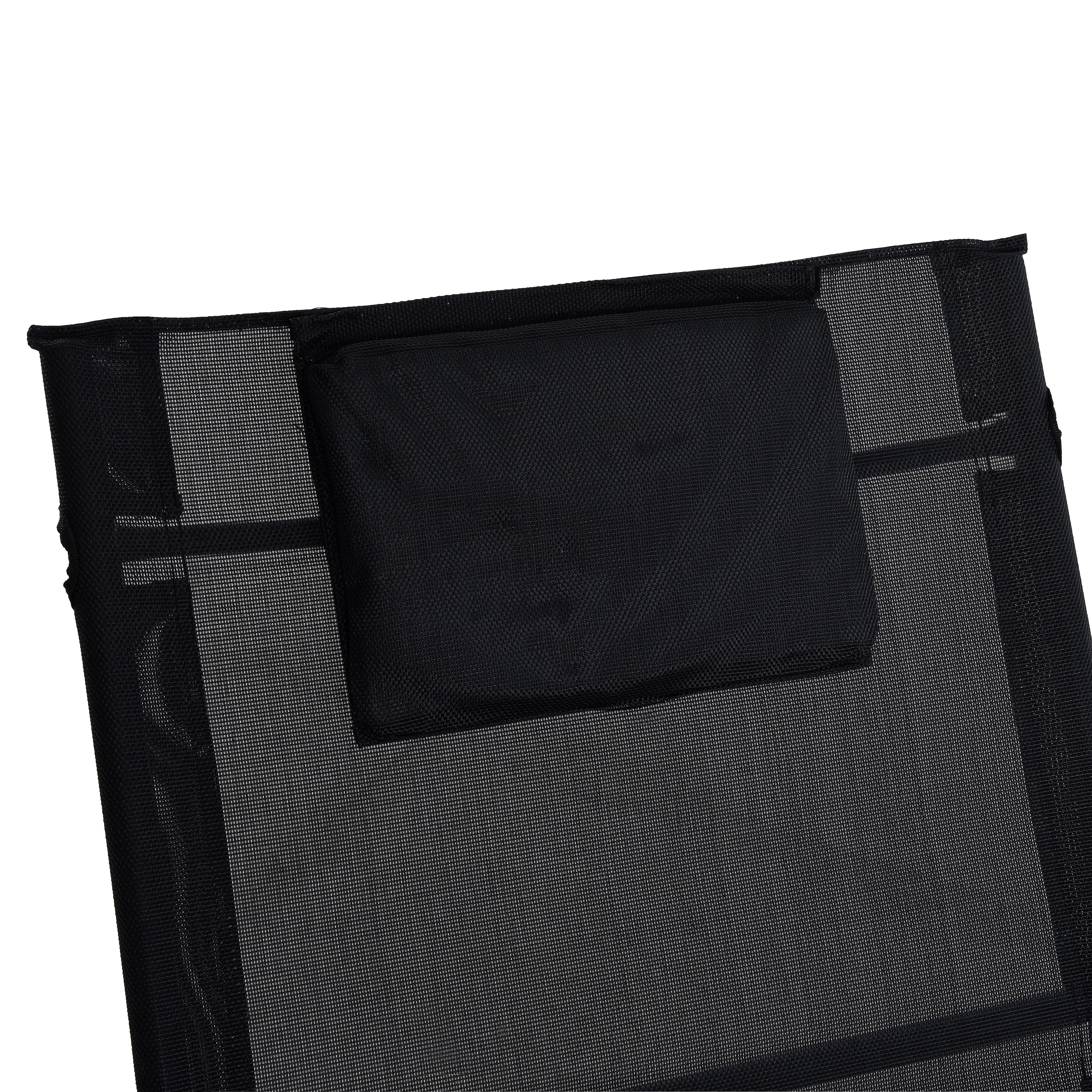 ESTEXO Gartenliege Schaukelliege Sonnenliege Liegestuhl Relaxliege Liege Swing Schwarz