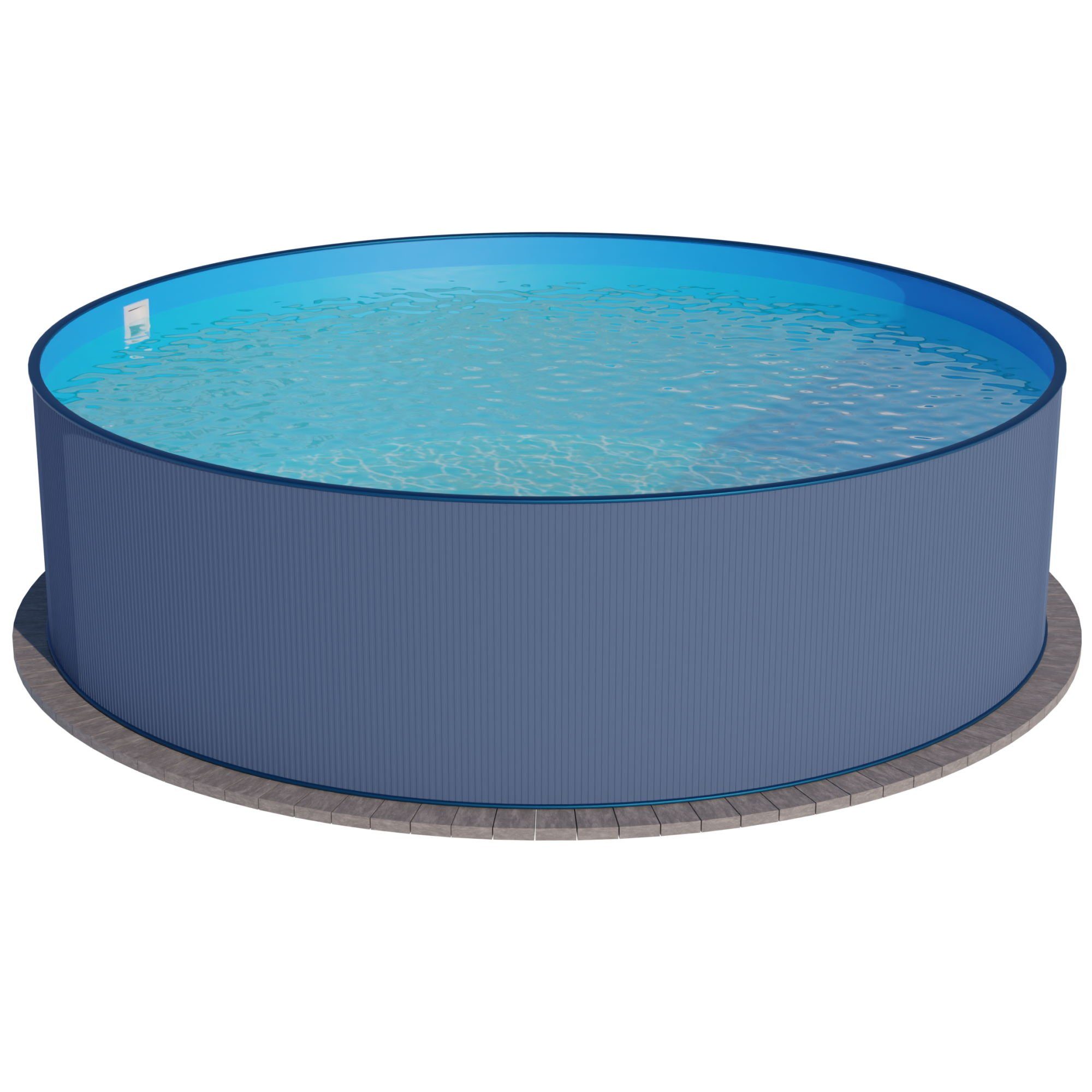 SUMMER FUN Rundpool Stahlwandpool rund Größe wählbar, 120cm tief, Stah (Einzelbecken, 1-tlg), verzinkte Stahlwand