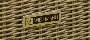 Kai Wiechmann Fußhocker Polyrattan Geflechthocker, wetterfester Fußhocker Rattanoptik, moderner Polyrattan Gartenhocker in Schwarz