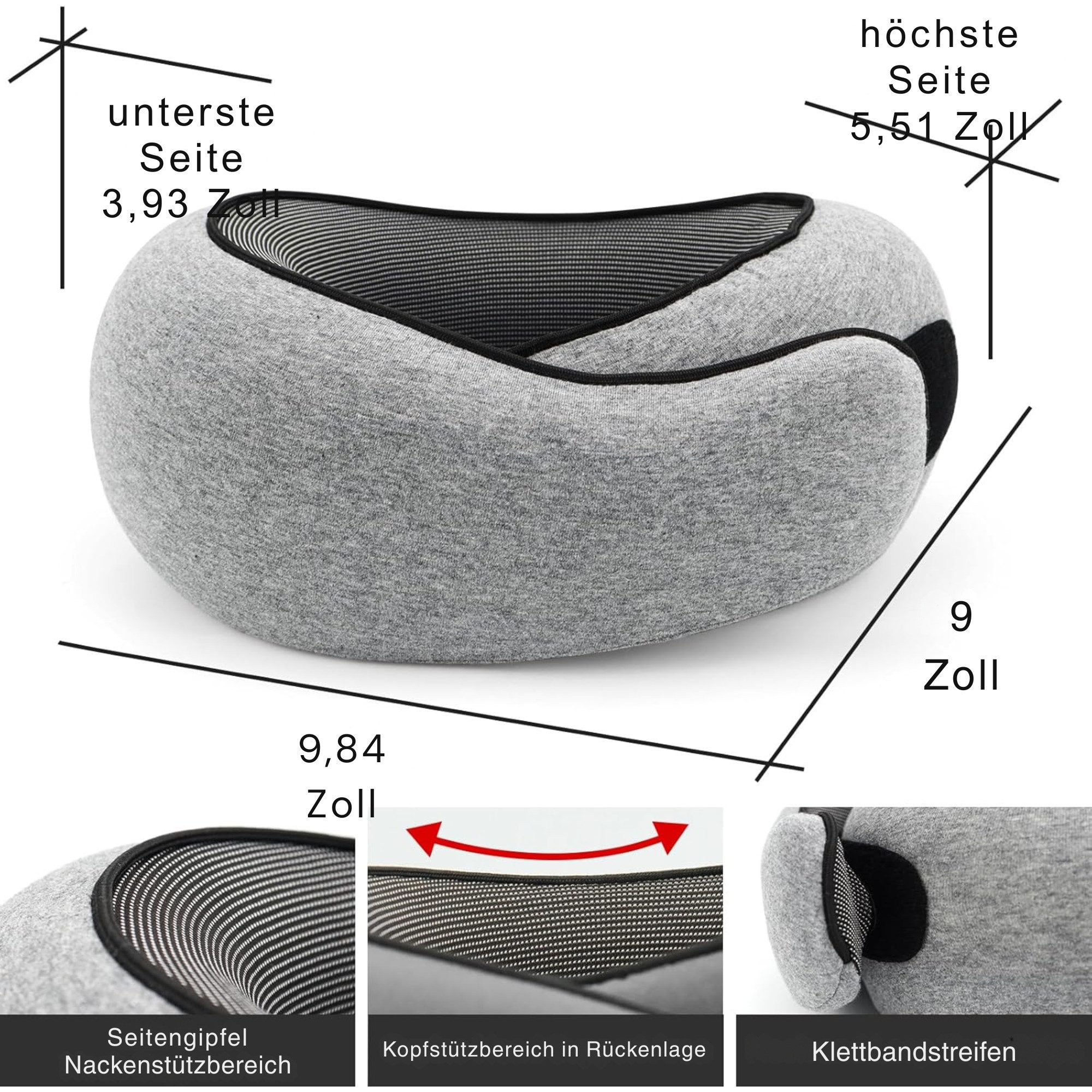 Vivitar Nackenkissen für die Reise - memory-foam Ergonomisches Reisekissen, günstig online kaufen