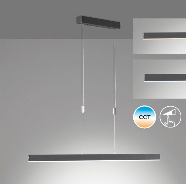 SCHÖNER WOHNEN-Kollektion Pendelleuchte integriert, Straight, LED fest Dimmfunktion, Farbwechsler LED