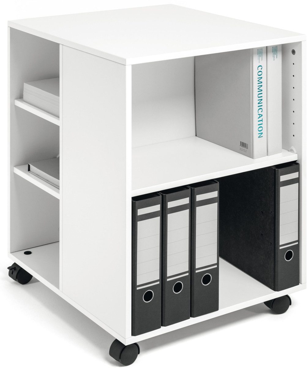 DURABLE Container Multifunktionswagen 3-seitig offen 6 Böden 528x737x592mm weiß