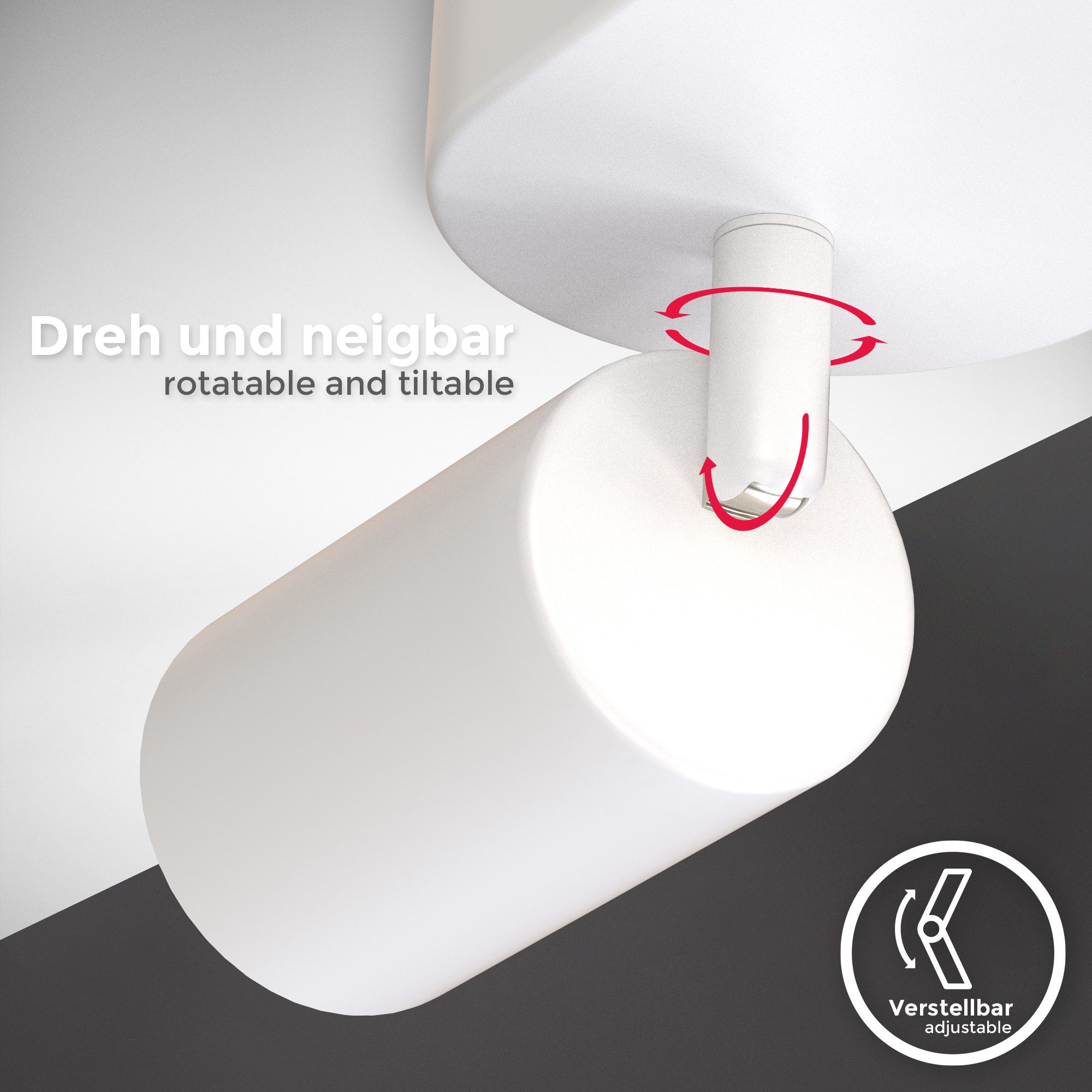 B.K.Licht Deckenleuchte LED Deckenlampe Wandleuchte Wohnzimmer, ohne Leuchtmittel, 1-flammig Lampe Wand Decke 230V Fassung GU10 Retro-Design Wohnzimmer