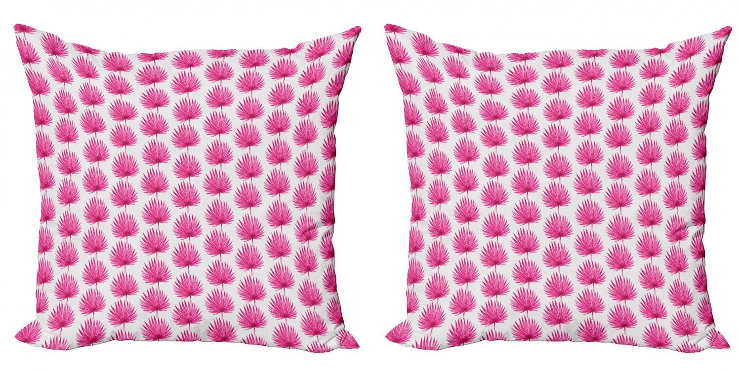 Kissenbezüge Modern (2 Stück), Aquarell-Rosa-Blätter Doppelseitiger Digitaldruck, Abakuhaus Accent Blatt