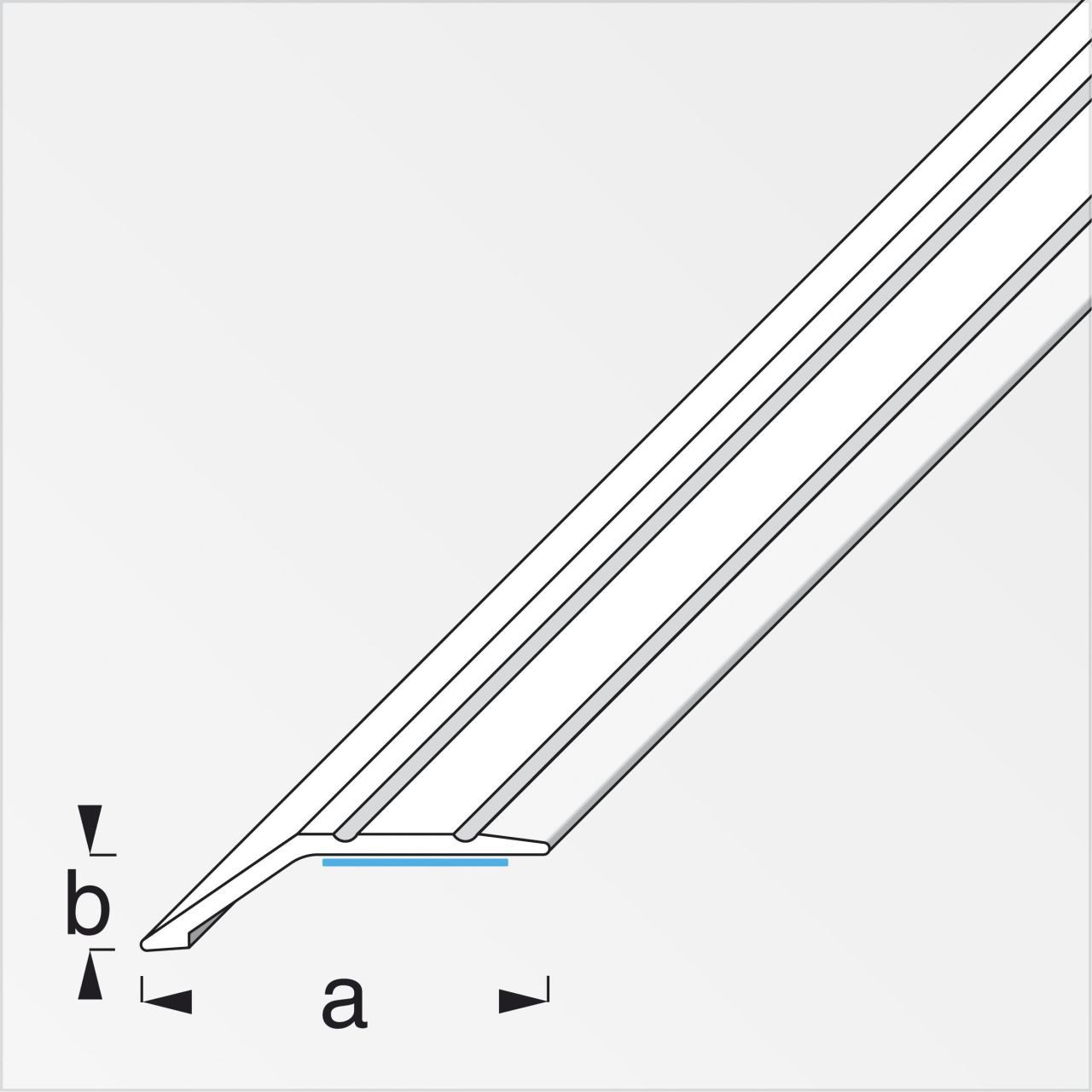 alfer Profil alfer Niveauausgleichs-Profil 1 m, 34 x 8 mm