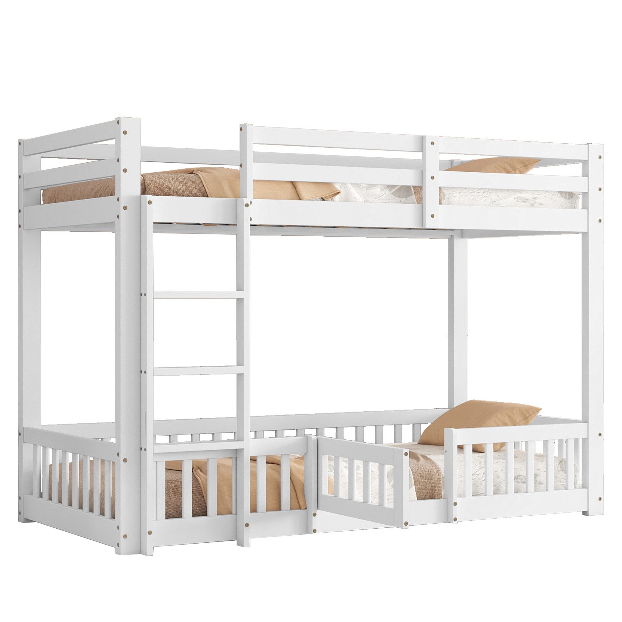 KLAM HOME Etagenbett Holzbett, Kiefer + günstig online kaufen