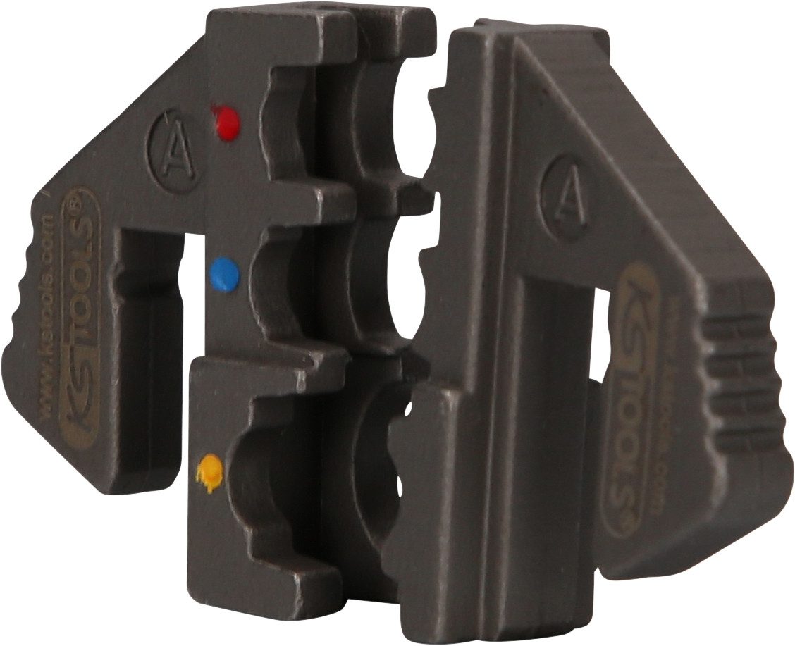 KS Tools Crimpzange Paar Crimp-Einsätze für isolierte Kabelschuhe, Ø 0,5 - 6 mm (115.14