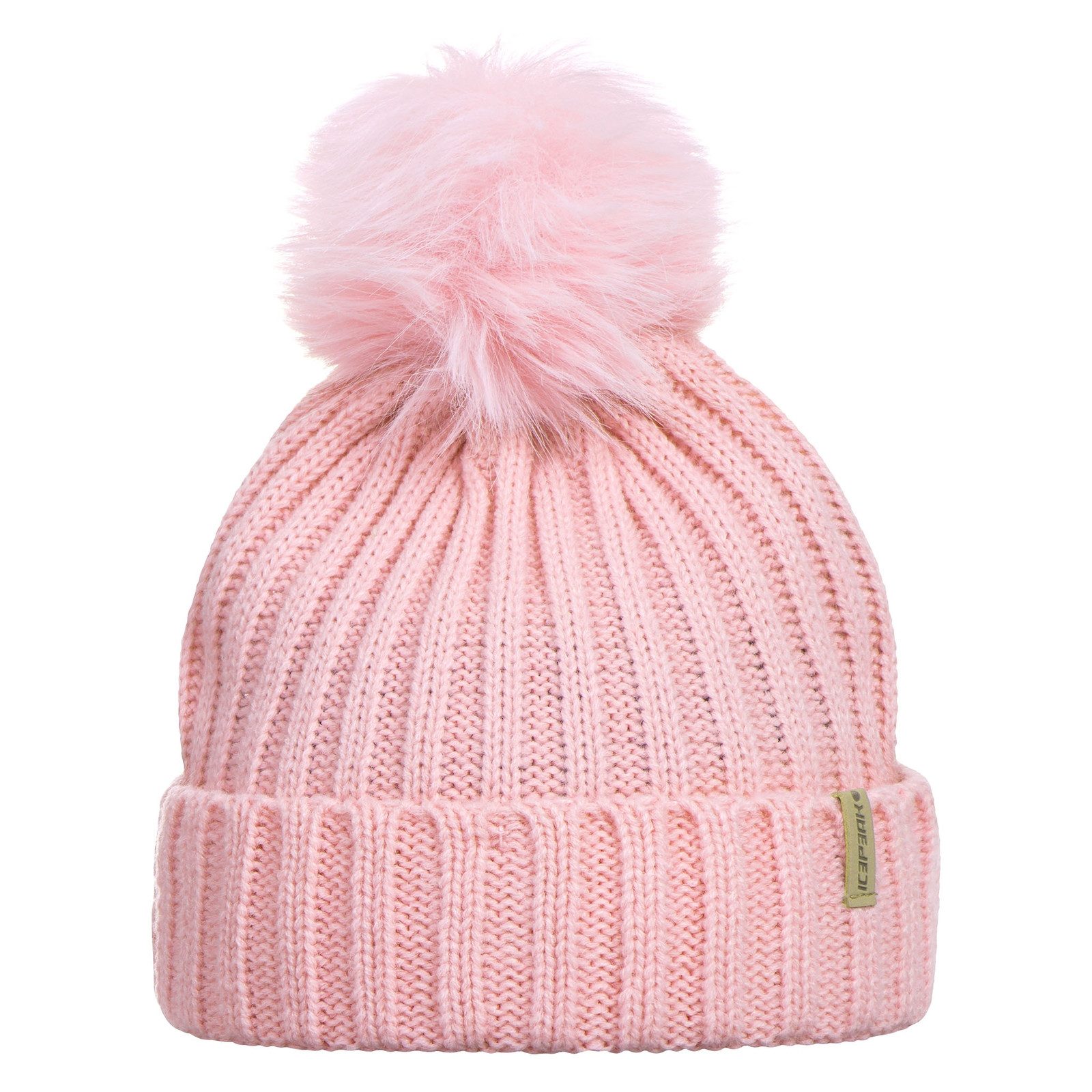 Icepeak Bommelmütze Mütze Hazen mit abnehmbarer Kunstfellbommel