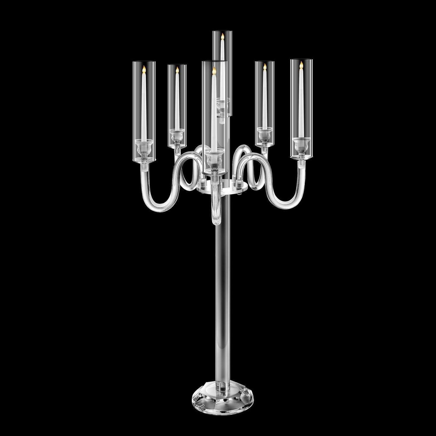 LuxusKollektion Kandelaber Acryl Kandelaber 95cm 6-armig transparent (1 St)