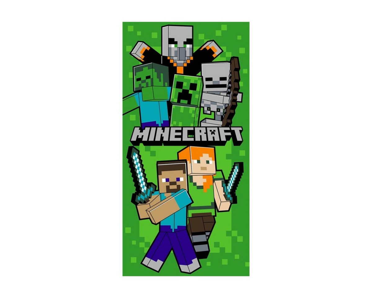 Minecraft Badetücher Minecraft Swordfight Strandtuch 70x140, 100% Polyester (1-St)