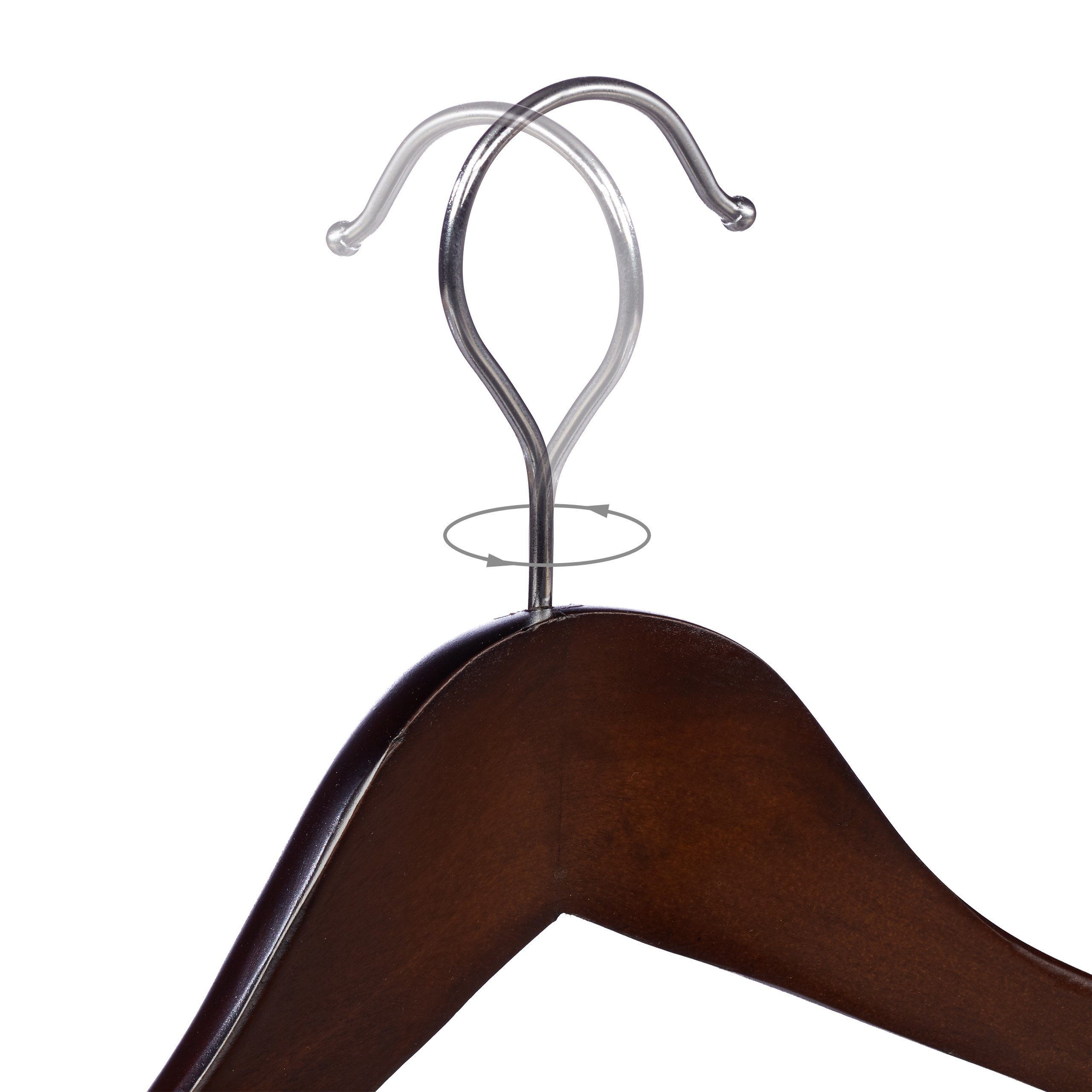 relaxdays Kleiderbügel Anzug Kleiderbügel 5er Set, (5er Set), braun