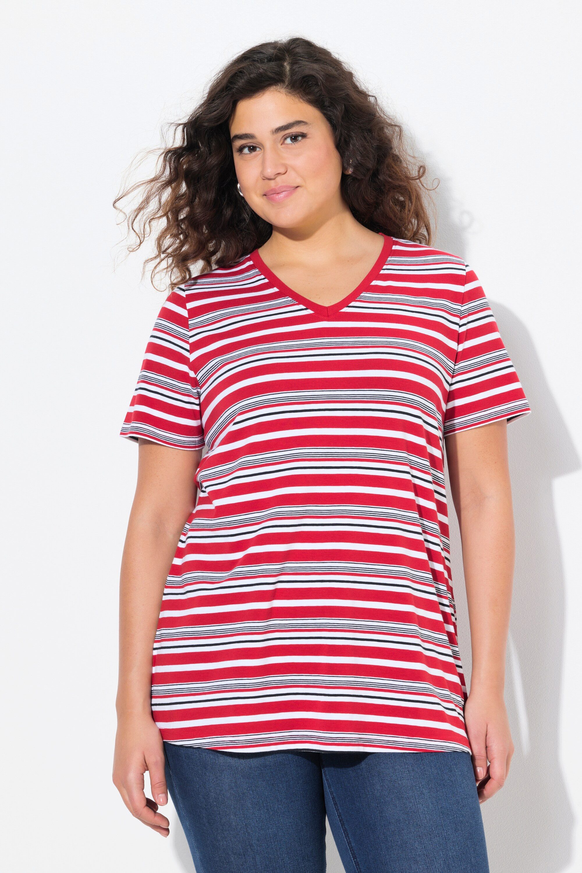 Ulla Popken T-Shirt Shirt Ringel Classic günstig online kaufen