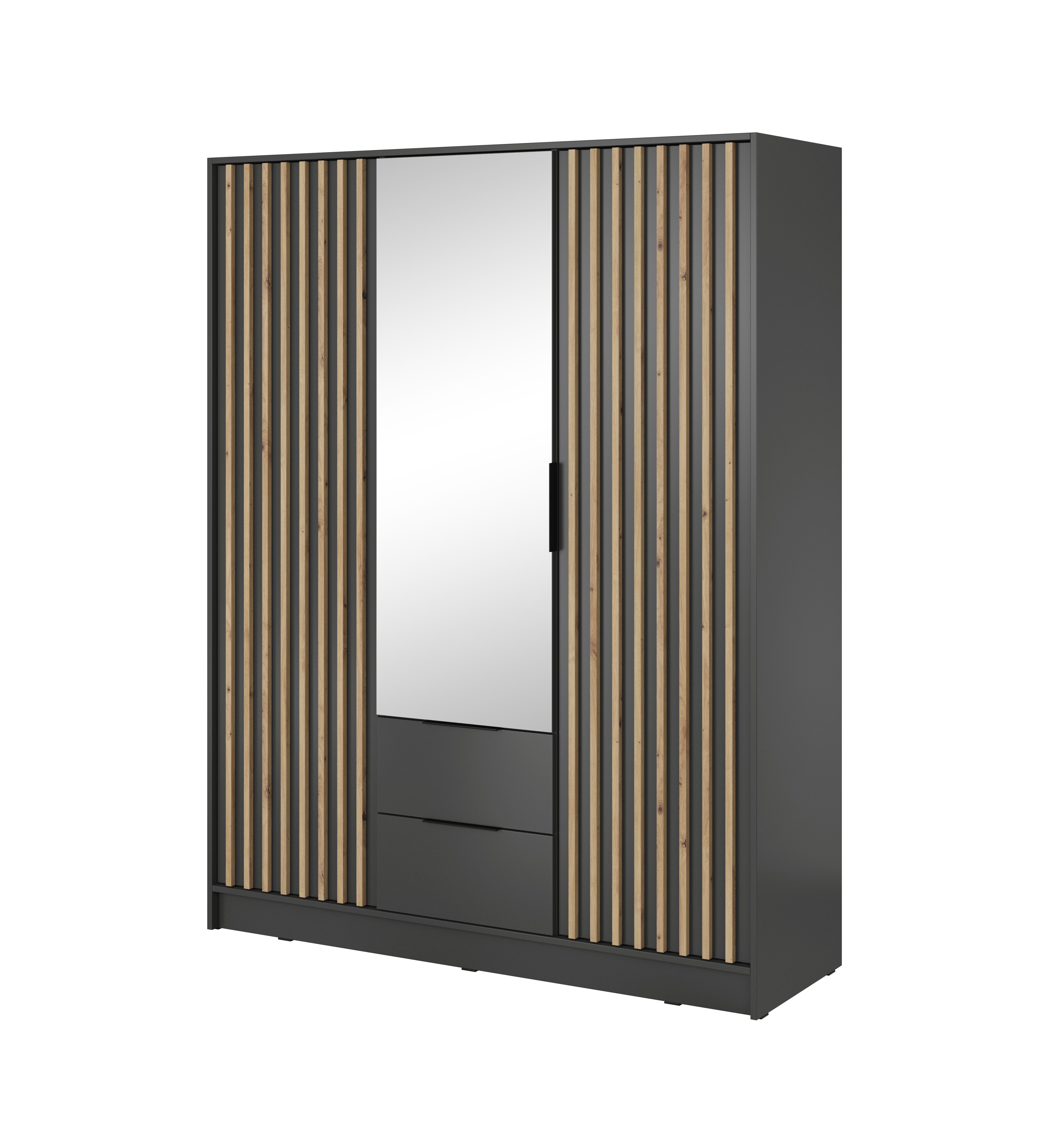 MOEBLO Kleiderschrank JOHN (Latten aus Holz, günstig online kaufen