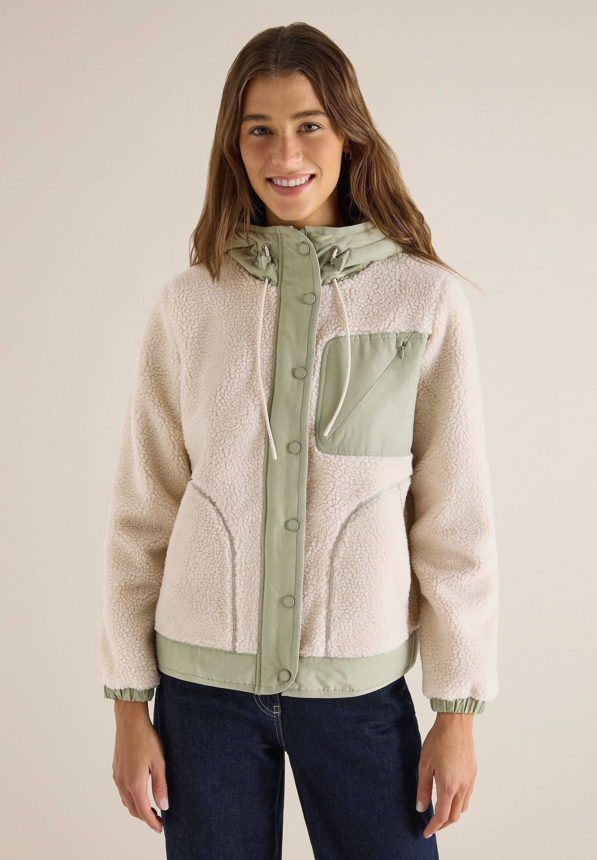 CECIL Fellimitatjacke mit Kapuze günstig online kaufen