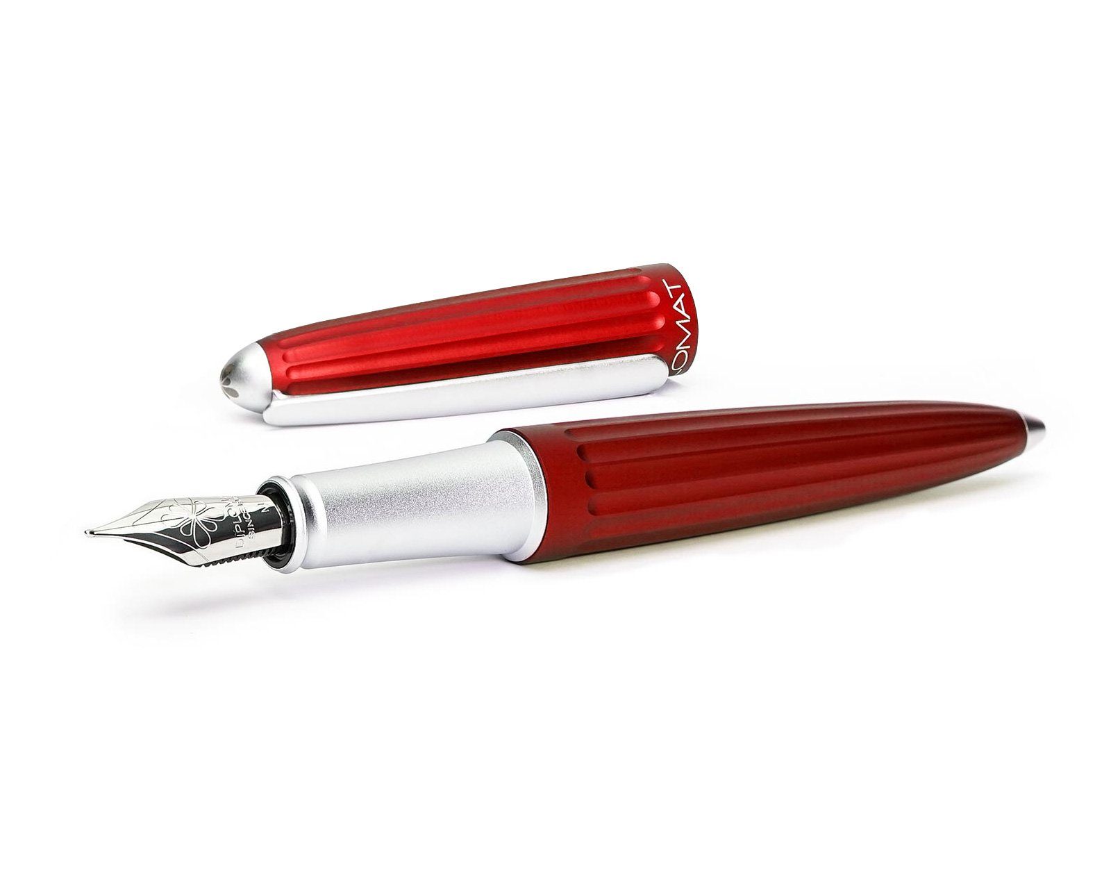GERMANY Schreibtinte mit (Spar-Set Aero Tintenkonverter Brillant-Rot Schreibtinte, von Octopus IN und mit MADE Fluids), Füllhalter rot DIPLOMAT