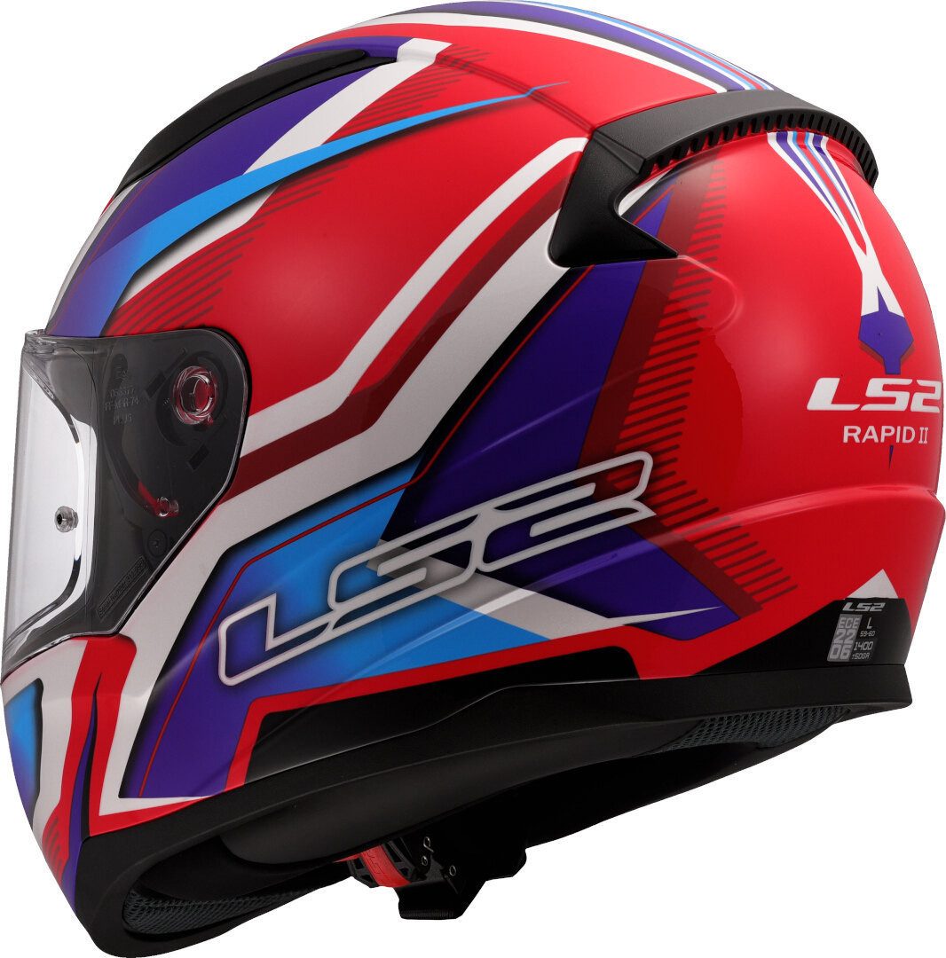 LS2 Motorradhelm FF353 Rapid II Flitz Helm, vorbereitet für Kommunikationssystem