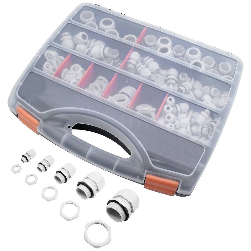 Quadrios Kabelsockel Kabelverschraubungs-Sortiment, - Metrisch, 224 teilig 2102CA115