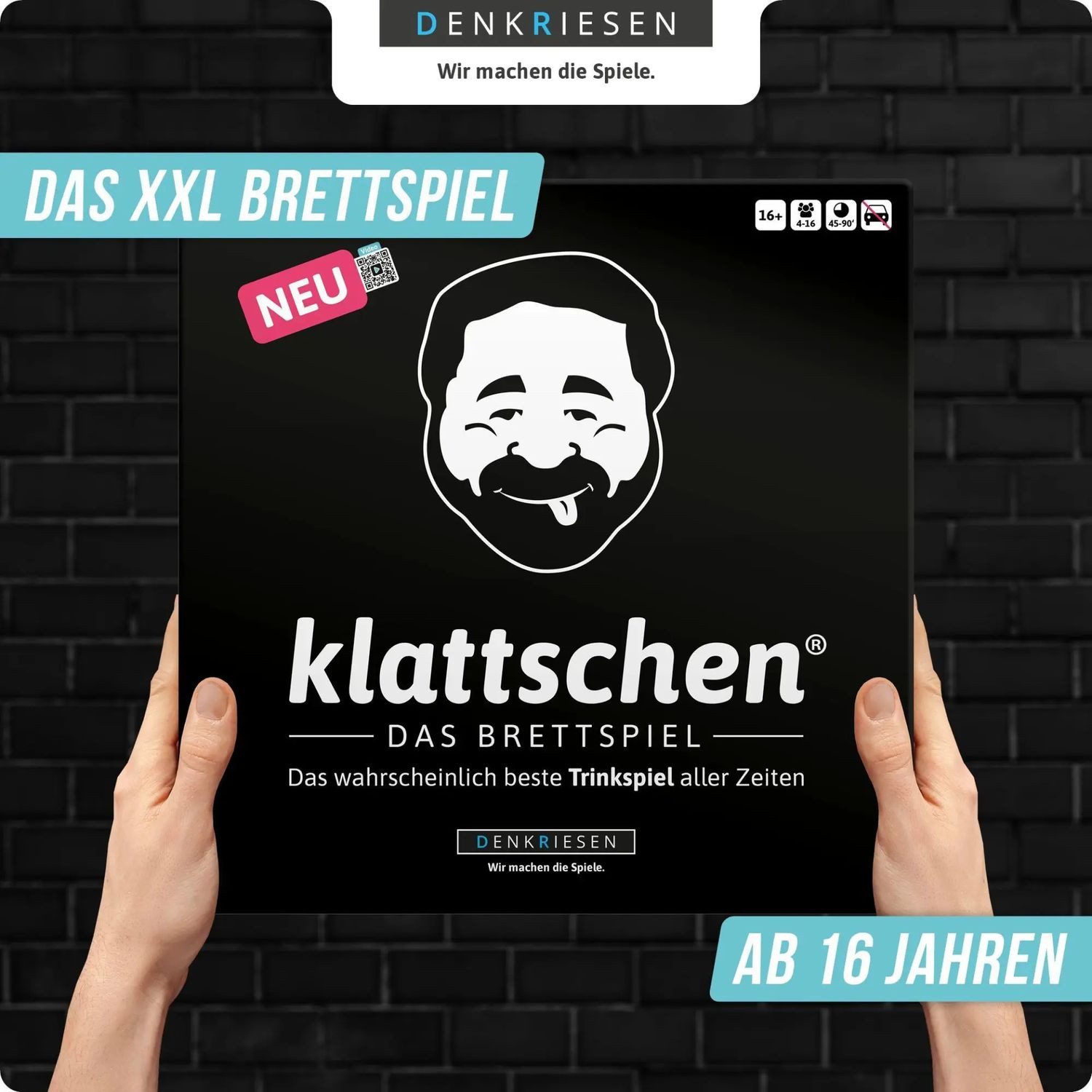 Denkriesen Spiel klattschen® - Trinkspiel - DAS BRETTSPIEL - Das wahrscheinlich...
