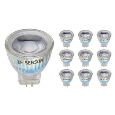SEBSON LED-Leuchtmittel LED Lampe GU4/ MR11 warmweiß 3W 220lm Spotlight 12V DC - 10er Pack