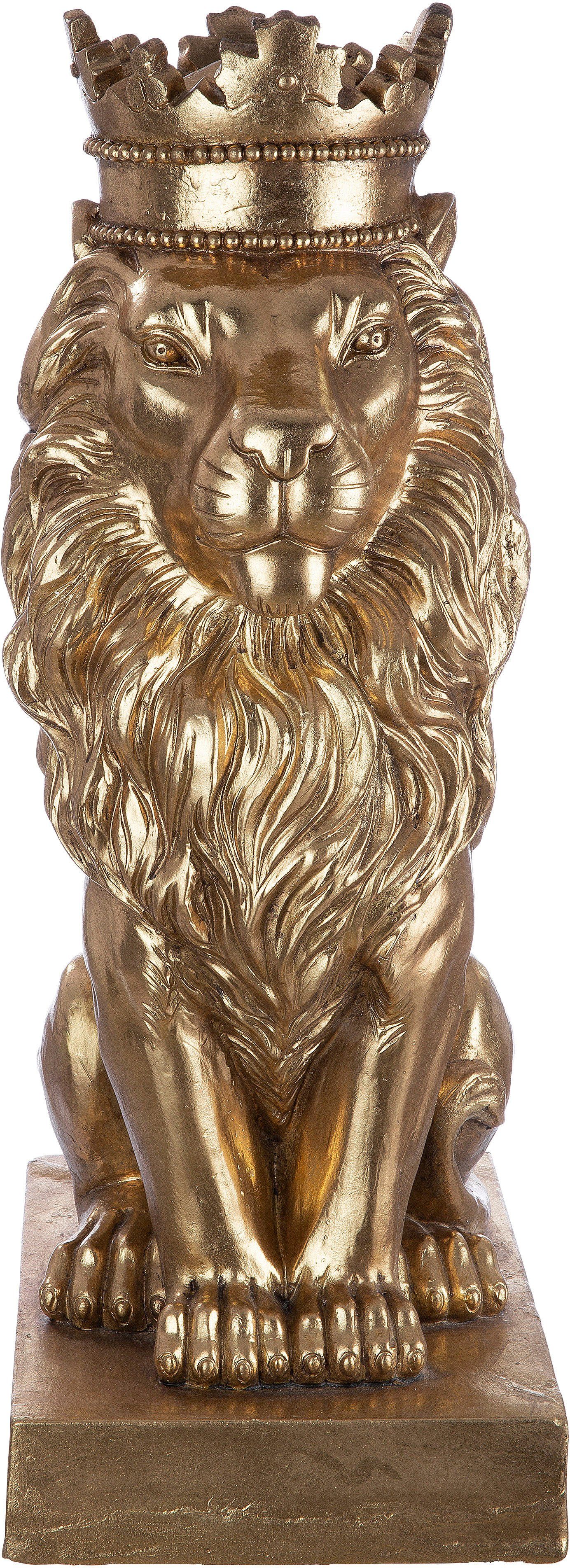 Casablanca by Gilde Dekofigur Skulptur Löwe, gold (1 St), goldfarben