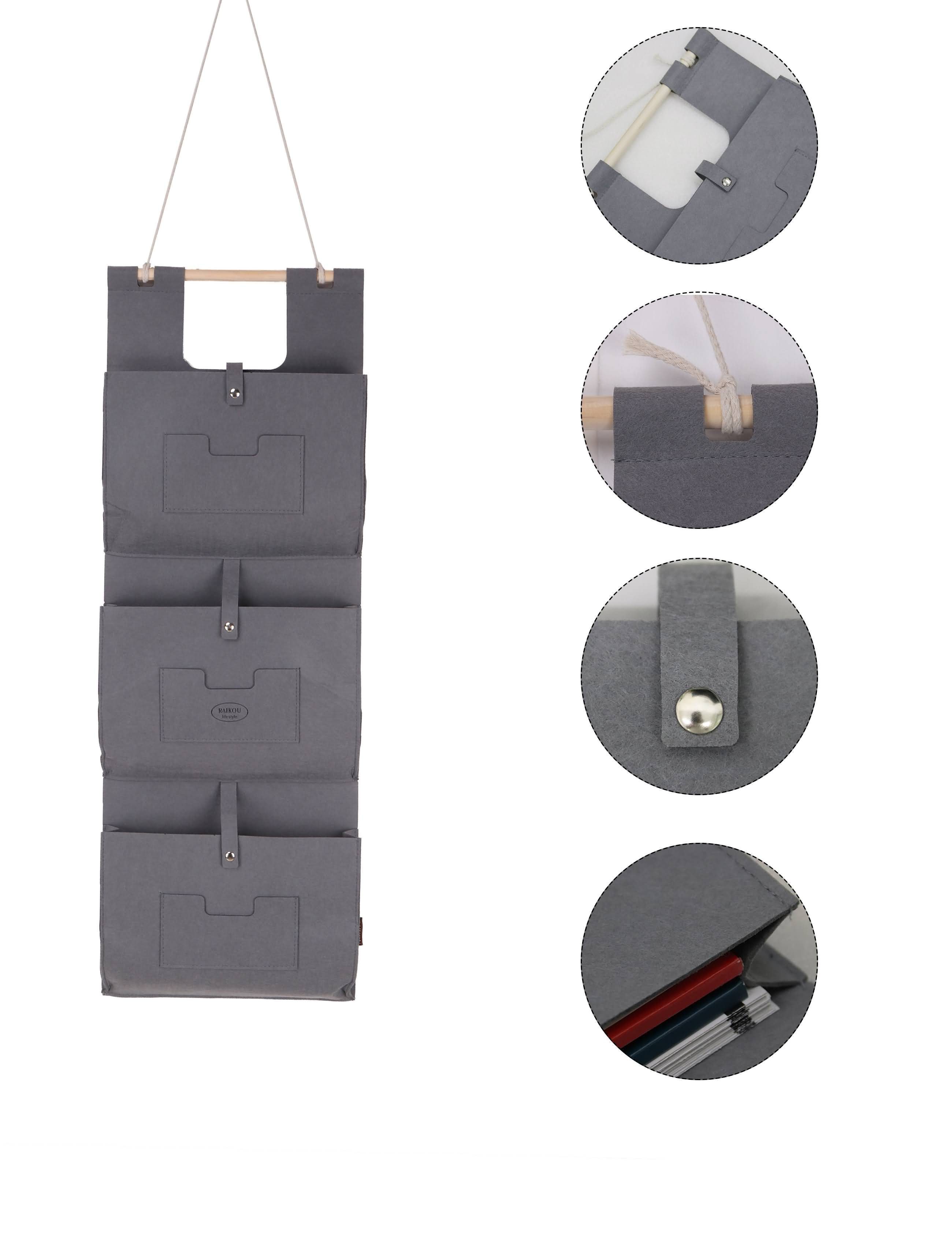 M-Diamant Hängekorb Hängetasche aus Filz Organizer / Wandorganizer / Türorganizer, formstabil wandhängend