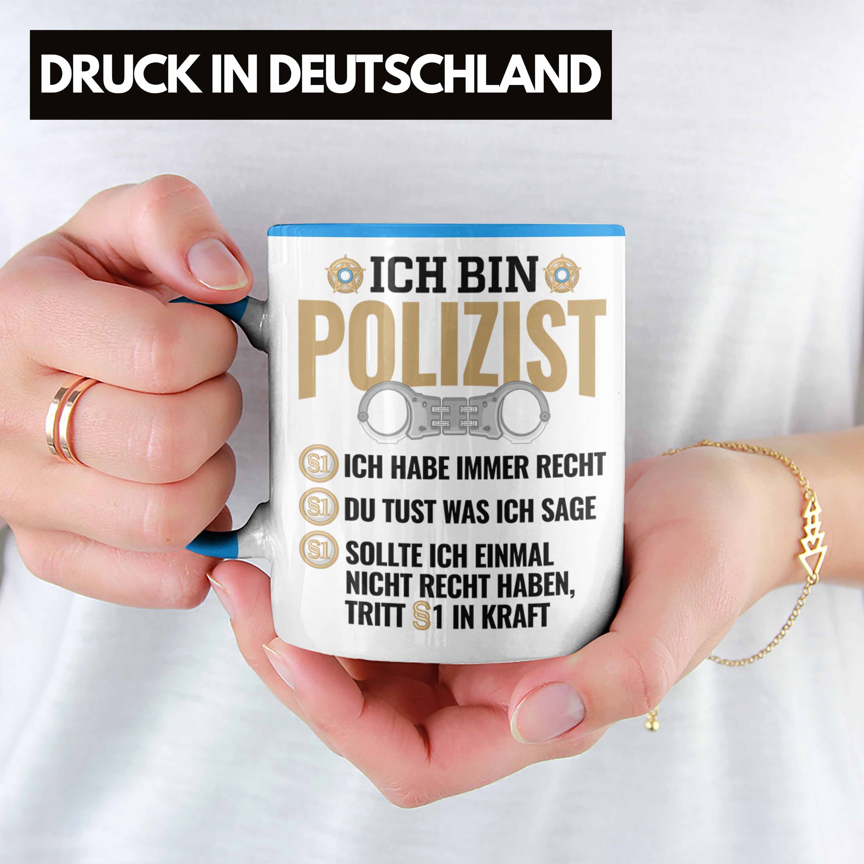 Tasse Recht Polizist Lustiger Trendation Bester Ich Blau Geschenk Spruch Po Tasse Habe Immer