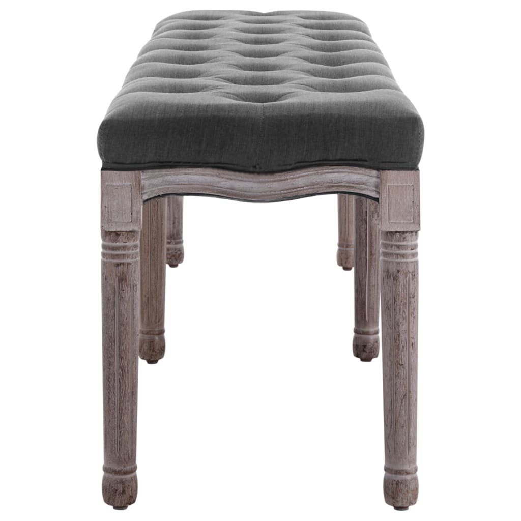 furnicato Truhenbank Luxuriöse Polsterbank Dunkelgrau 150x40x48 cm mit Massivholz-Rahmen, Elegante Sitzbank mit kannelierten Beinen für Ihren Wohnraum