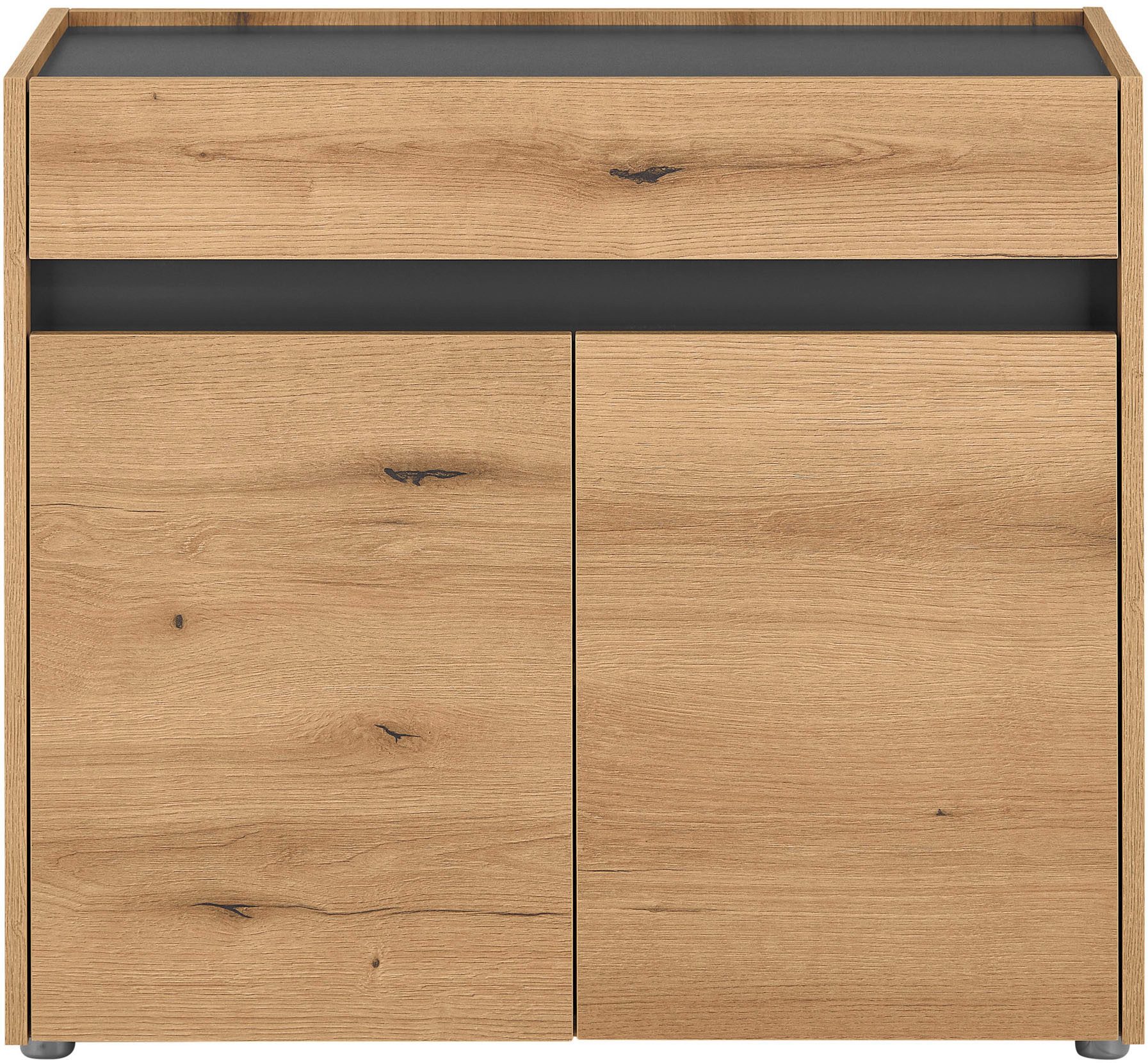 Home affaire Kommode GiRON/CiTY, Schrank in vier Farben, modernes Sideboard, Kommode, in zwei Farben erhältlich, 2 Türen, 1 Schubkasten, 80 cm breit